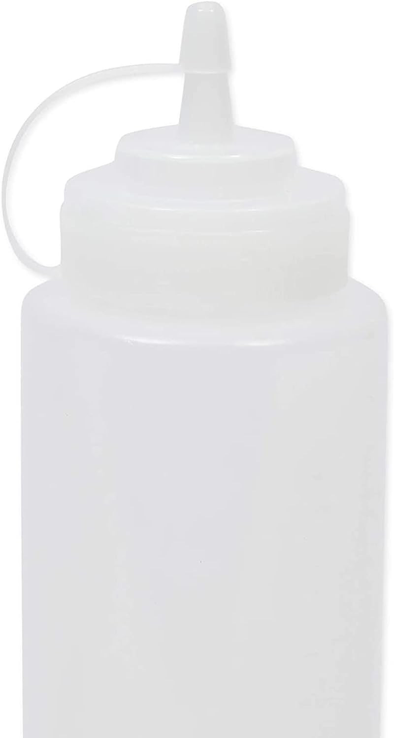 Juvale Plastic Condiment Squeeze Bottles (Clear, 32 Oz, 6 Pack)