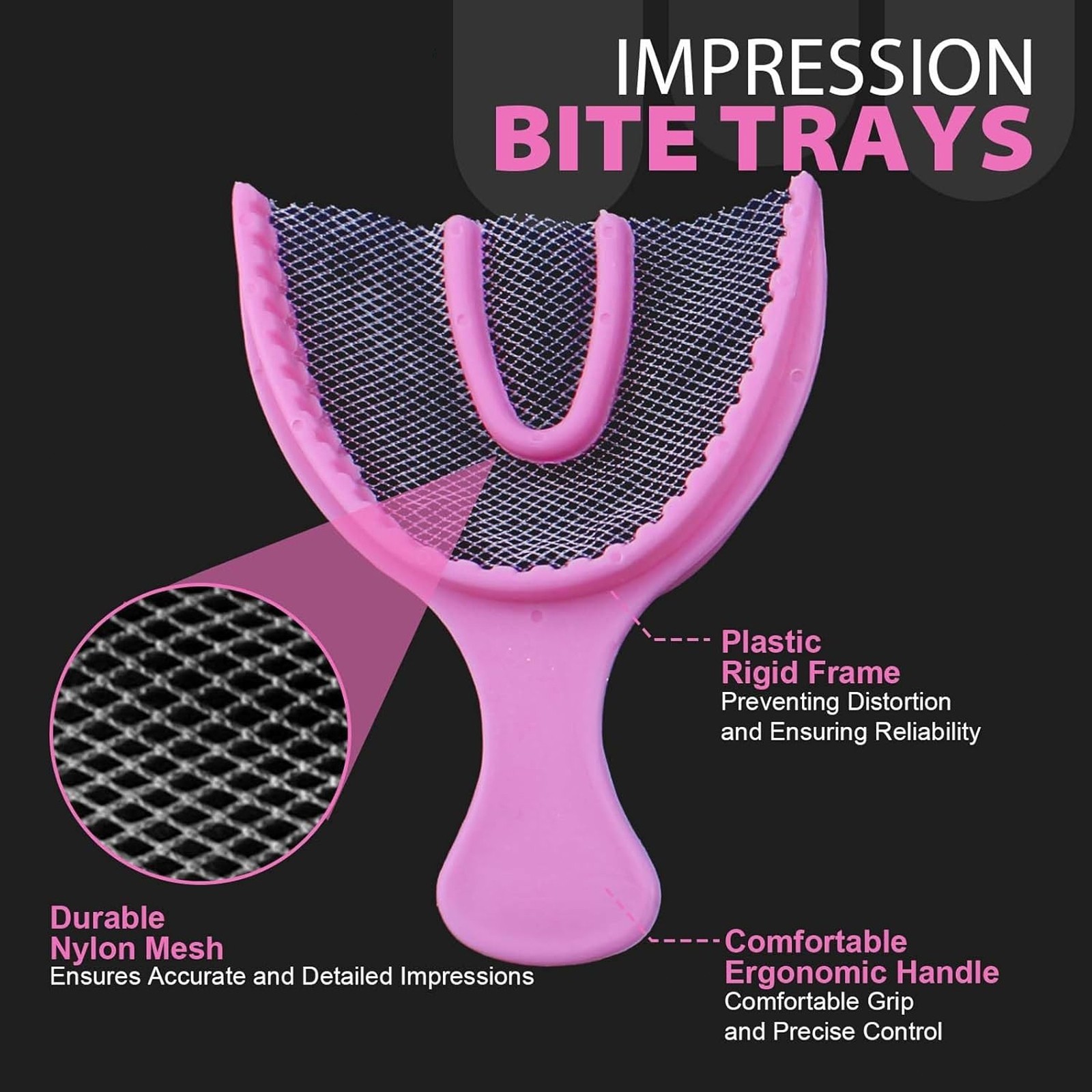 Dental Impression Bite Registration Triple Trays Multi Styles
