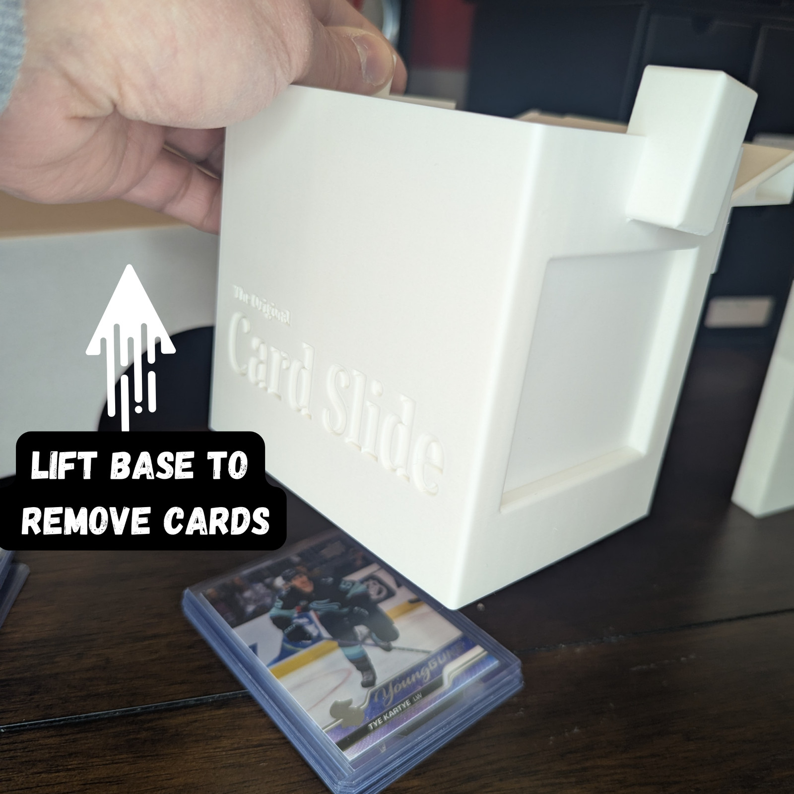 Card Slide - Card scanner stand - Scan sports cards or TCG with toploaders on!