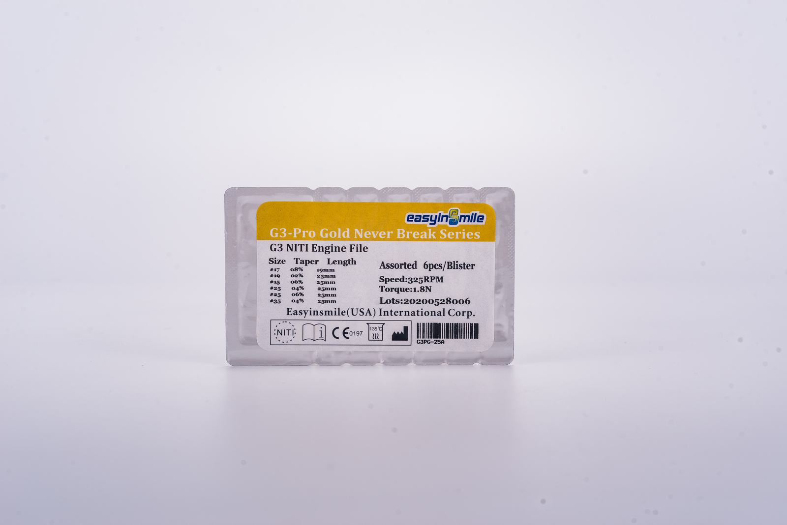 6pcs Dental Endo Rotary Files X-Pro Gold Taper SX-F3 25MM NITI root canal Files