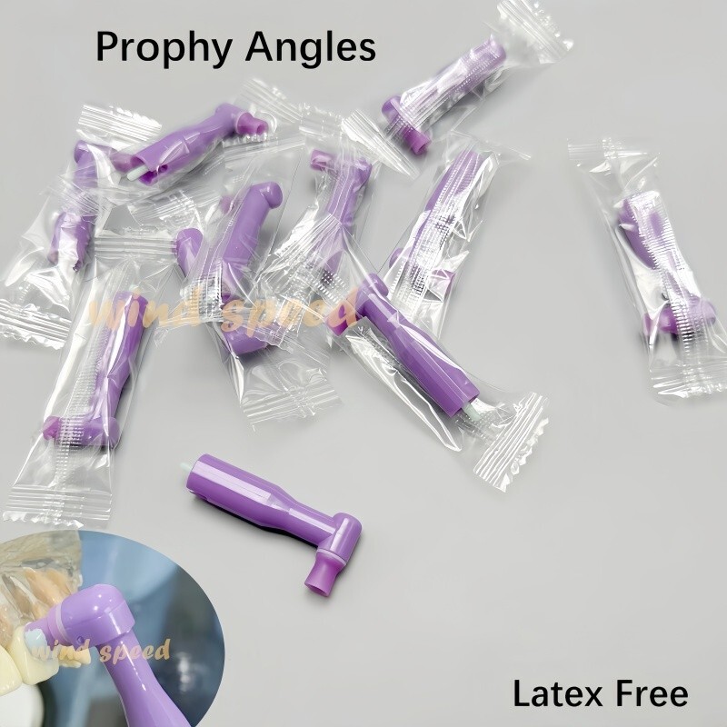 Dental disposable prophy angles Soft cup Latex Free 90° Polishing Cups Purple