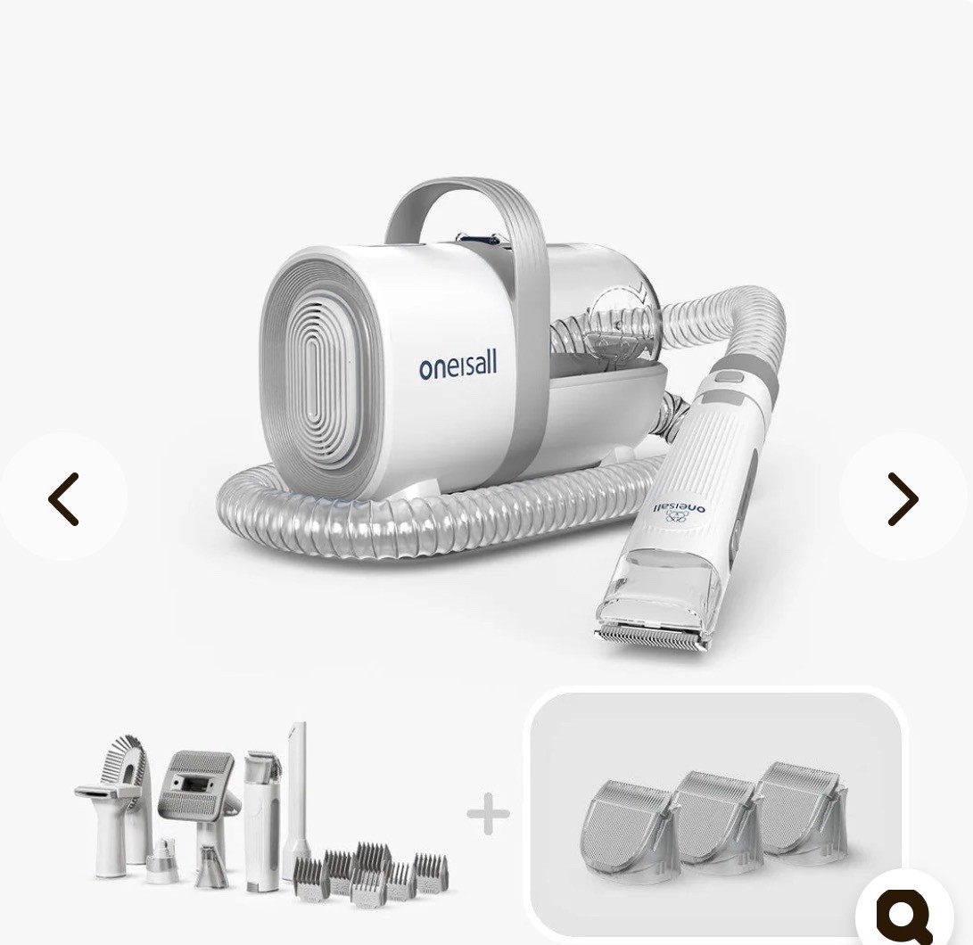 Oneisall LM2 Pet Grooming Kit Vacuum Dog Hair Clipper Grooming System
