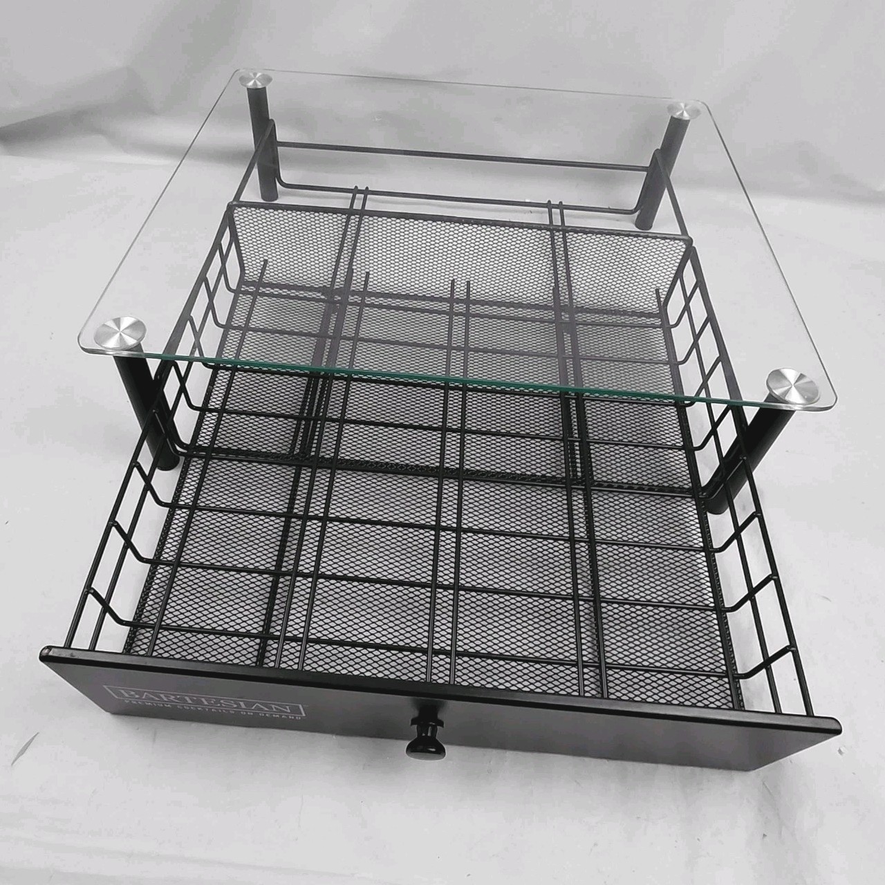 Bartesian Cocktail Capsule Storage Drawer Organizer Holds 36 Excellent Condition