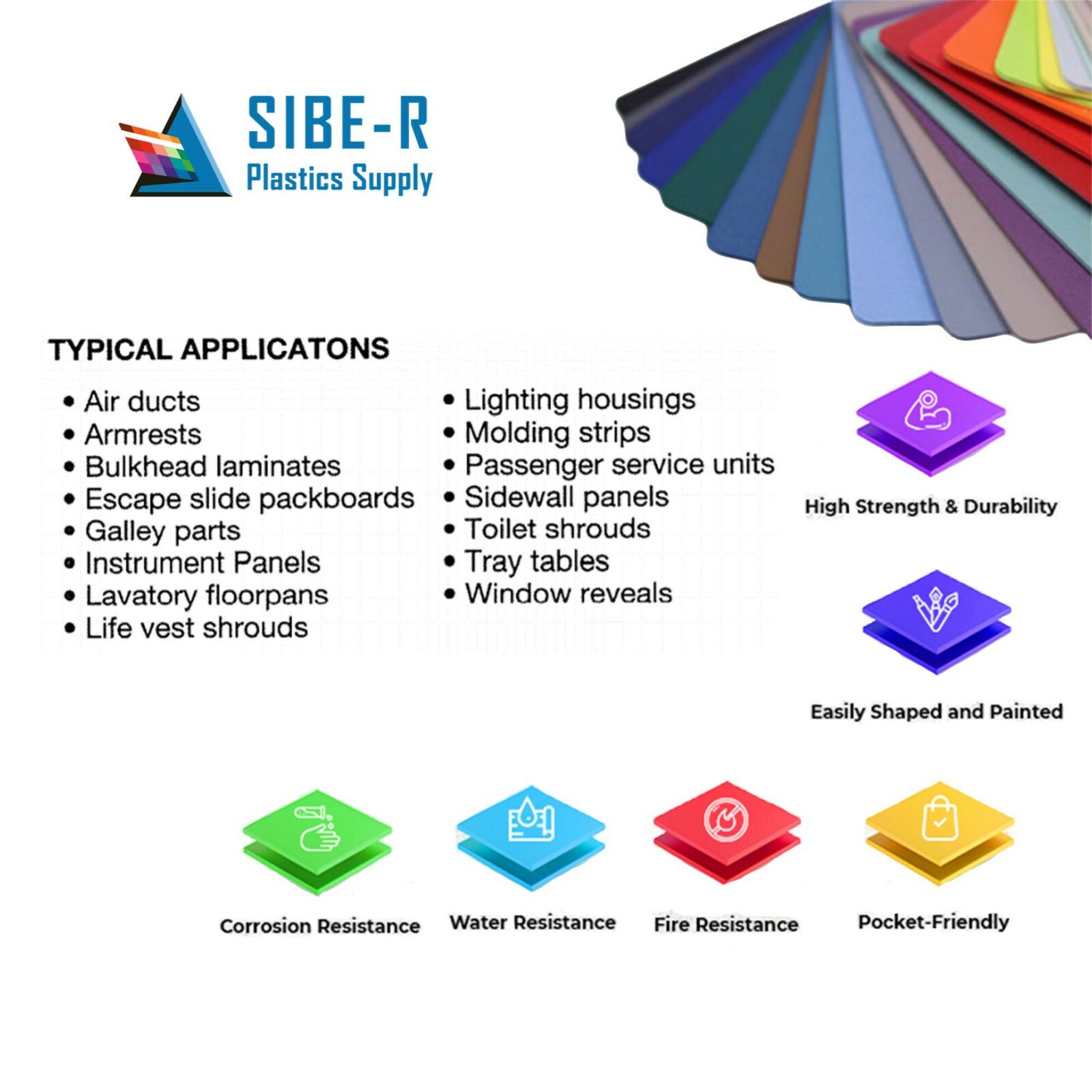 (5-Pack) Kydex-T Plastic Sheets - 0.060" Thick - Black -12"x12" - Vacuum Forming