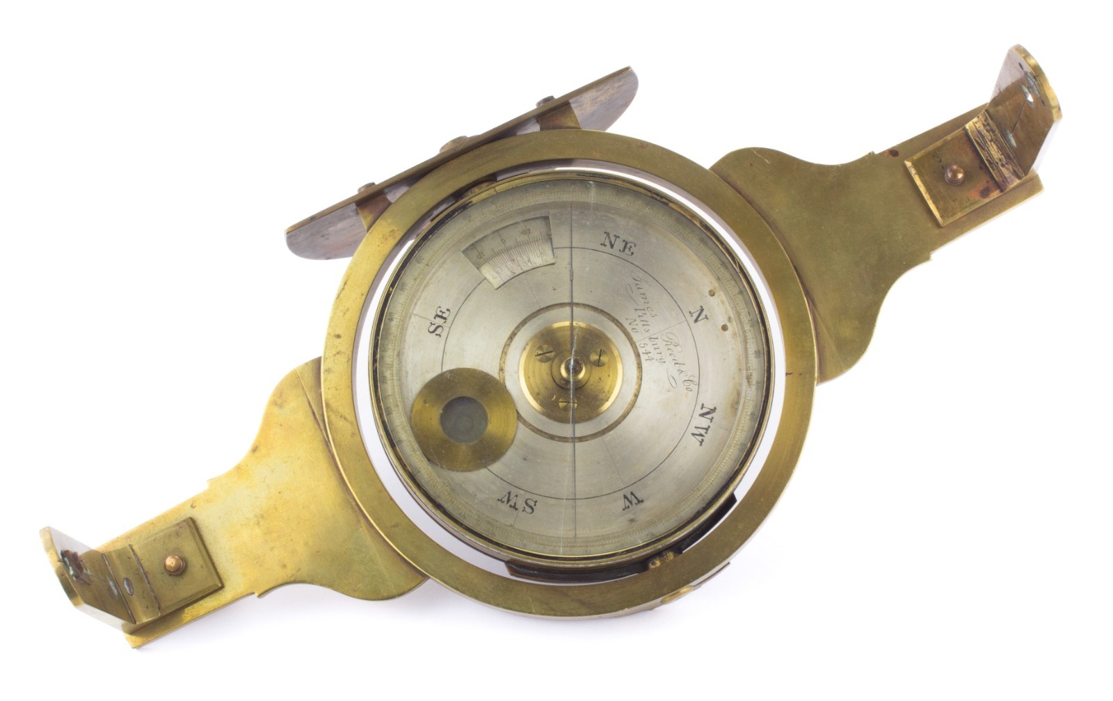 1870 James Reed Gimballed Mining Compass - RARE American Compass