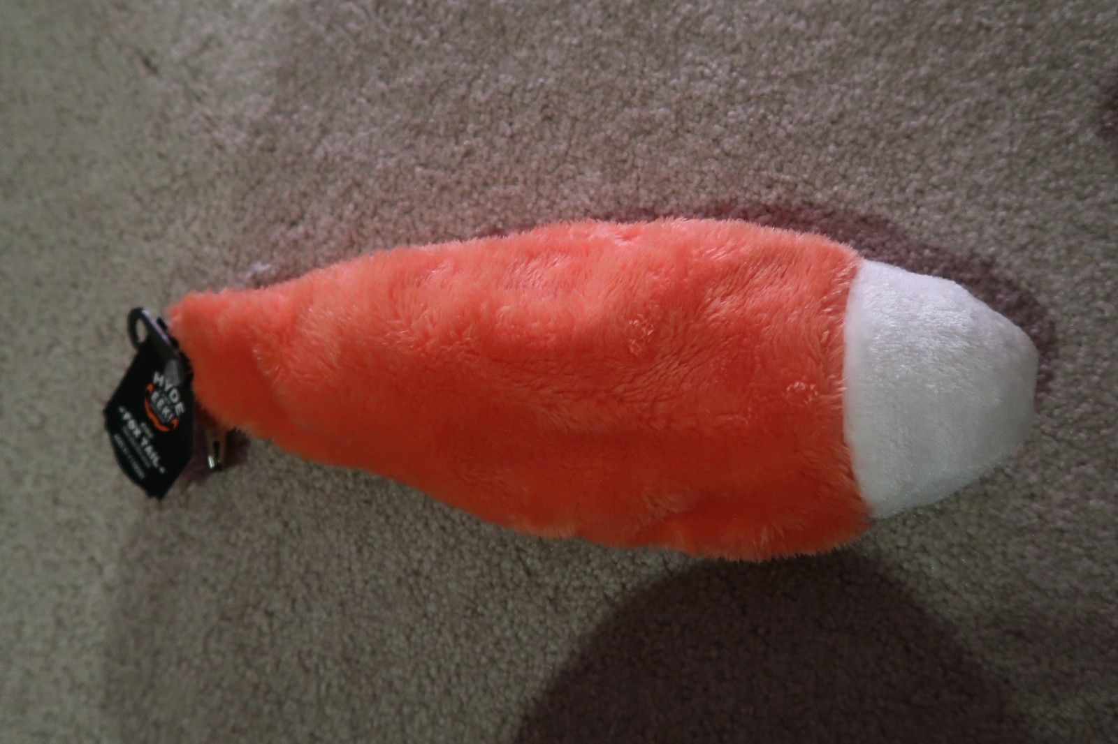 NEW orange fox tail metal clip-on furry plush animal costume cosplay accessory