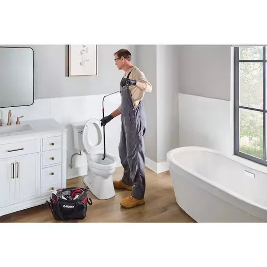 Husky 3 ft Toilet Drain Snake Auger for Clog Removal