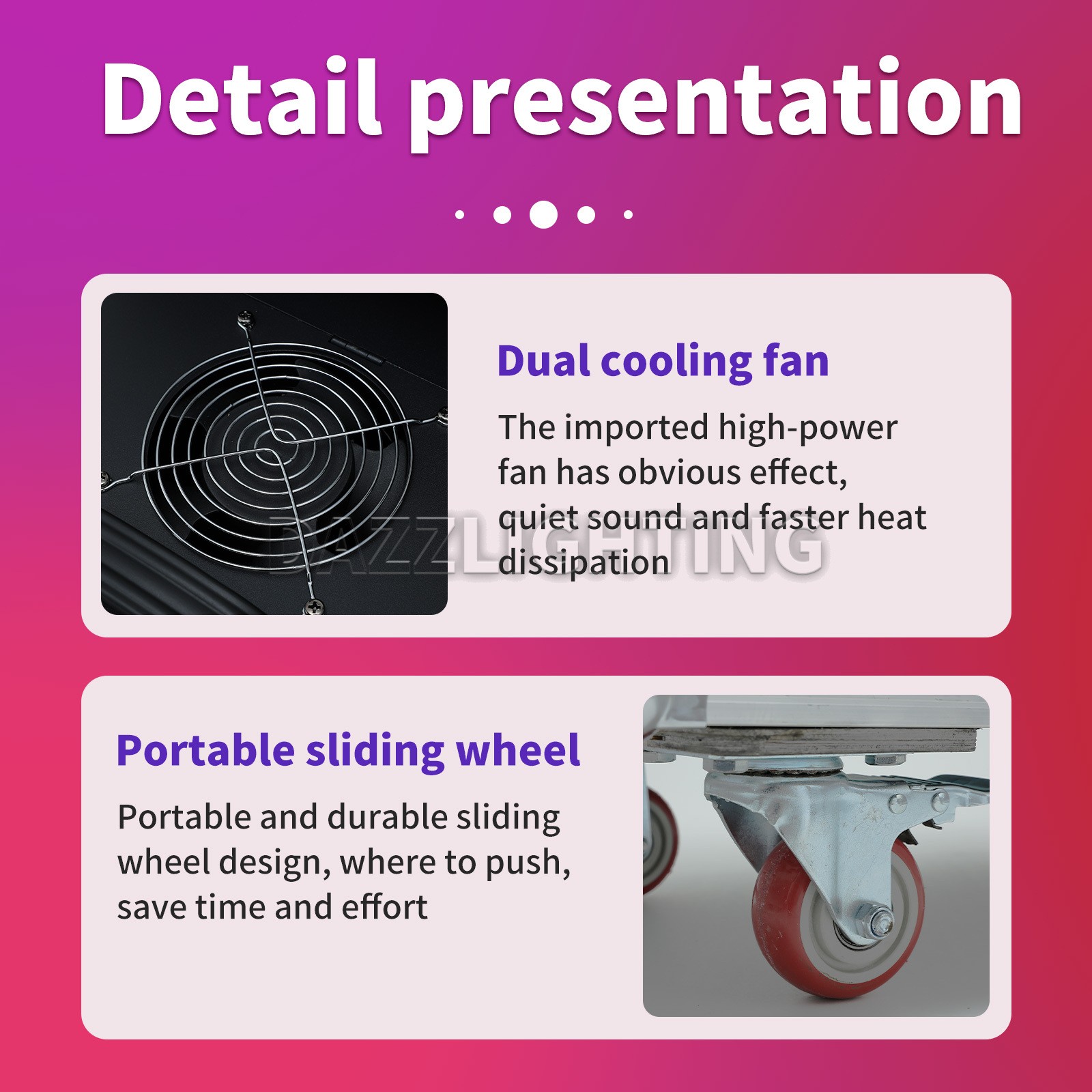 PAIDUN 2000W Double Head Low Lying Fog Smoke Waterbase Machine Stage Equipment