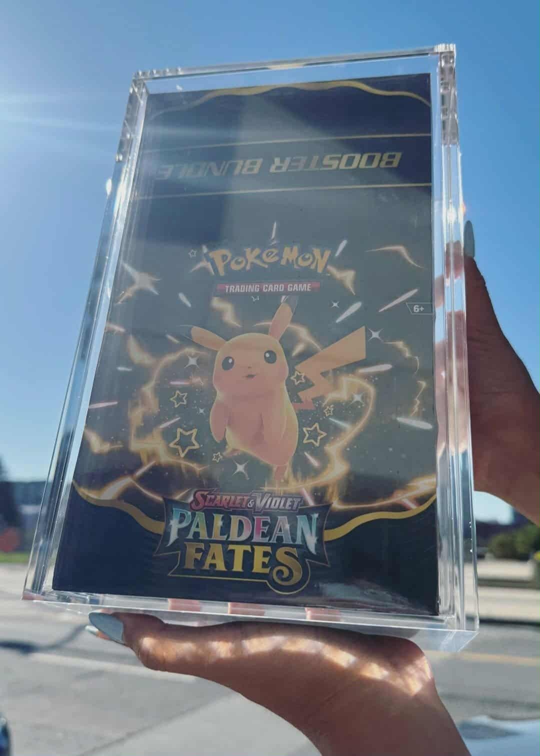 Pokemon Booster Bundle Display Acrylic Case 8mm Thick Magnetic Protective