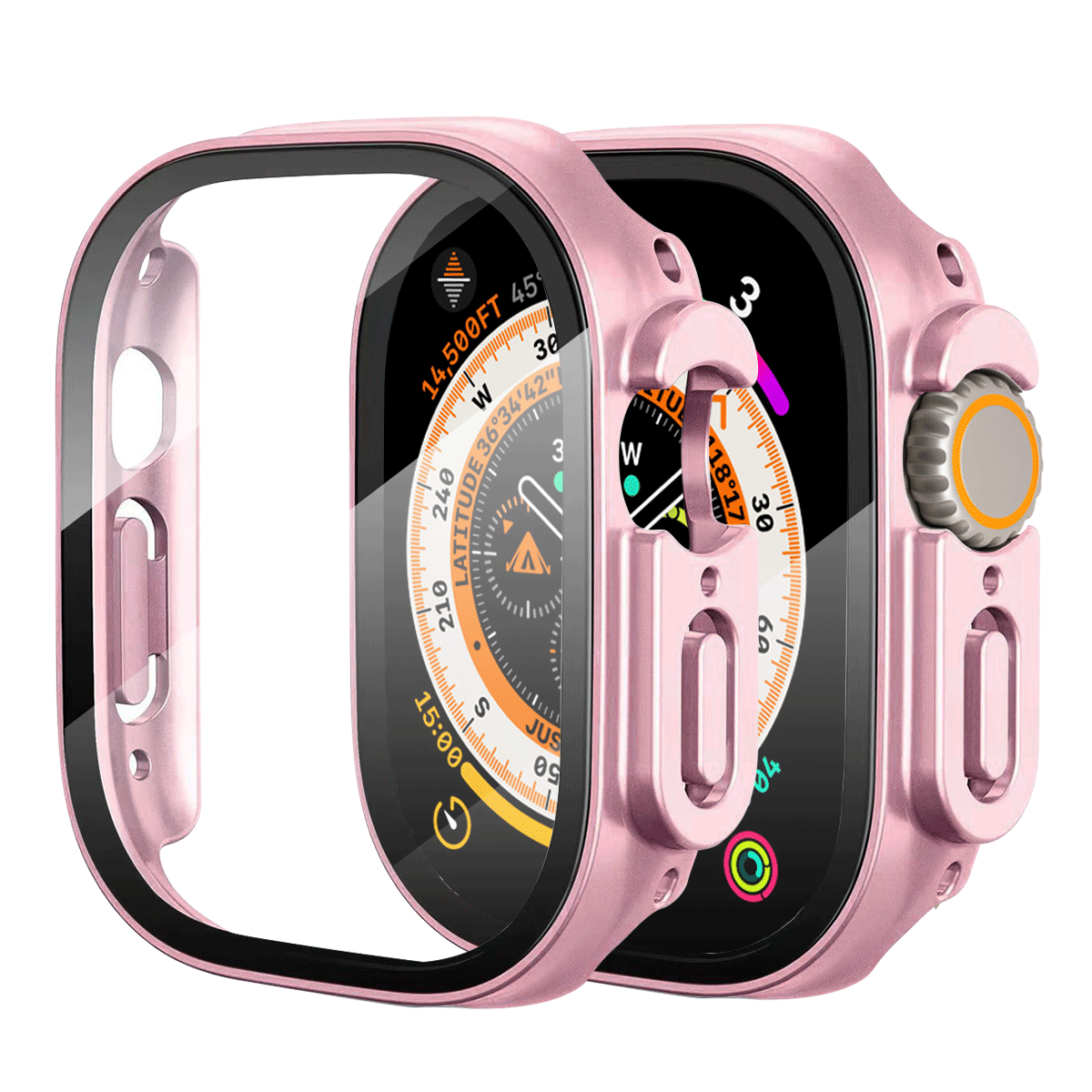 Full Case Cover for Apple Watch Ultra 2 49mm Tempered Glass Screen Protector