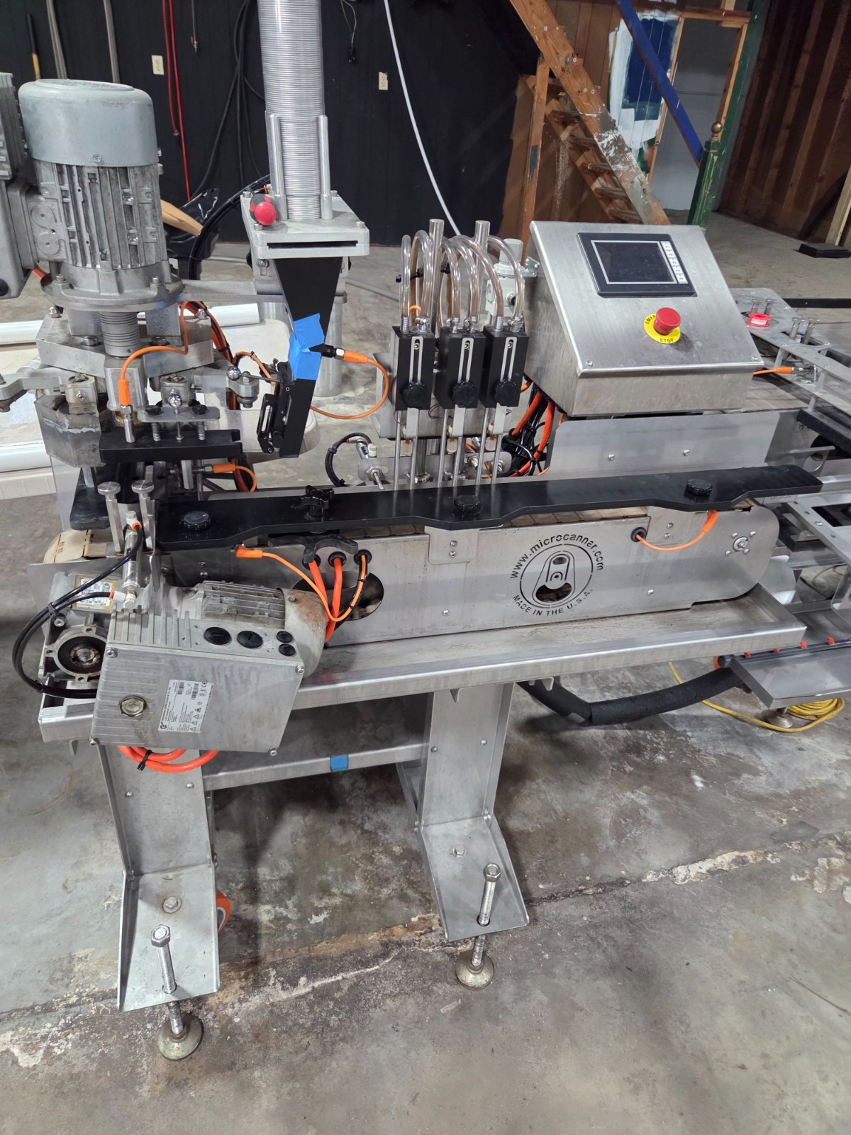 microcanner MC FLEX  canning line with conveyor belt