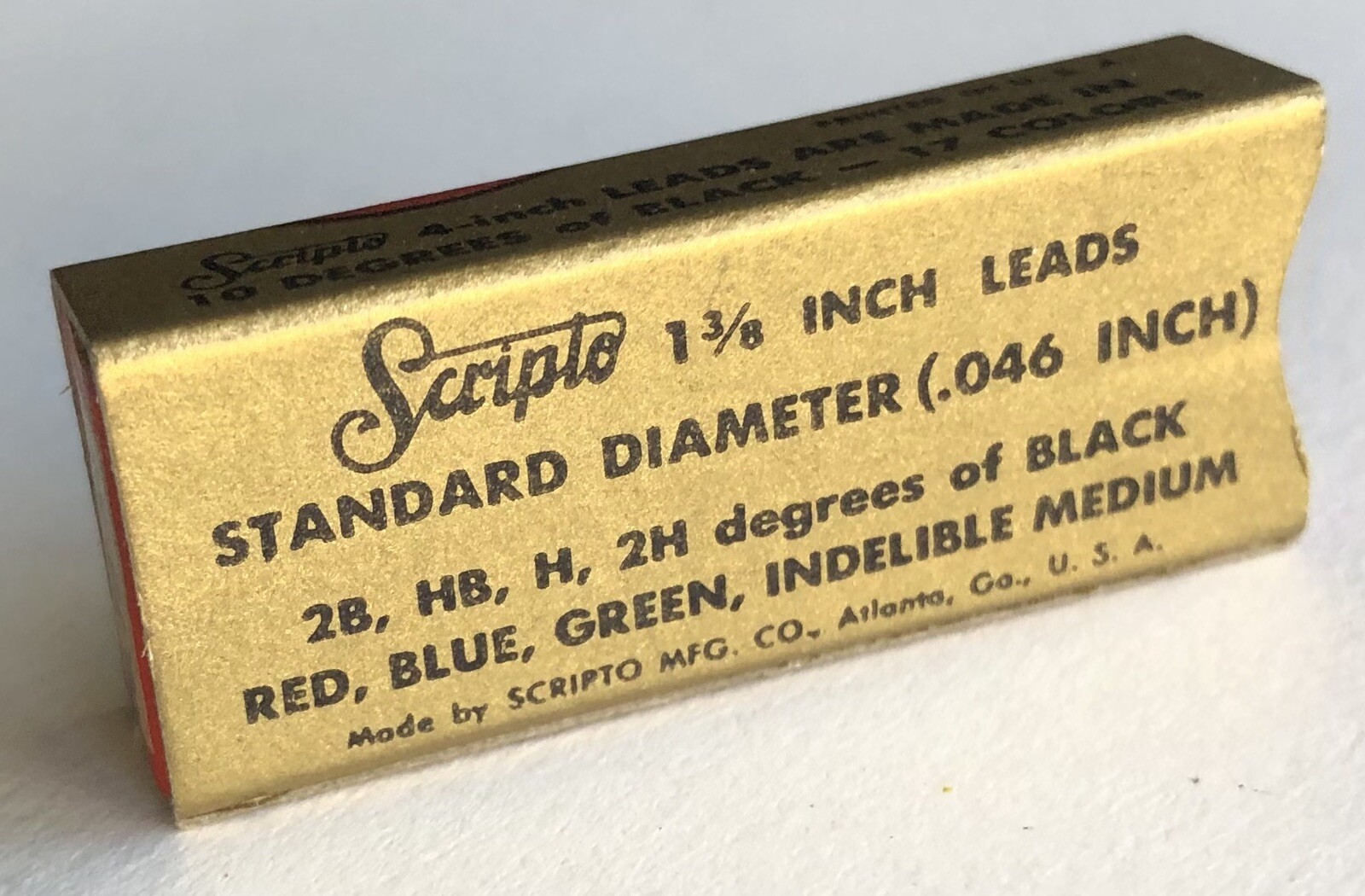 Vintage Scripto Mechanical Pencil Lead HB Medium 1.18mm NOS 24 Pack USA