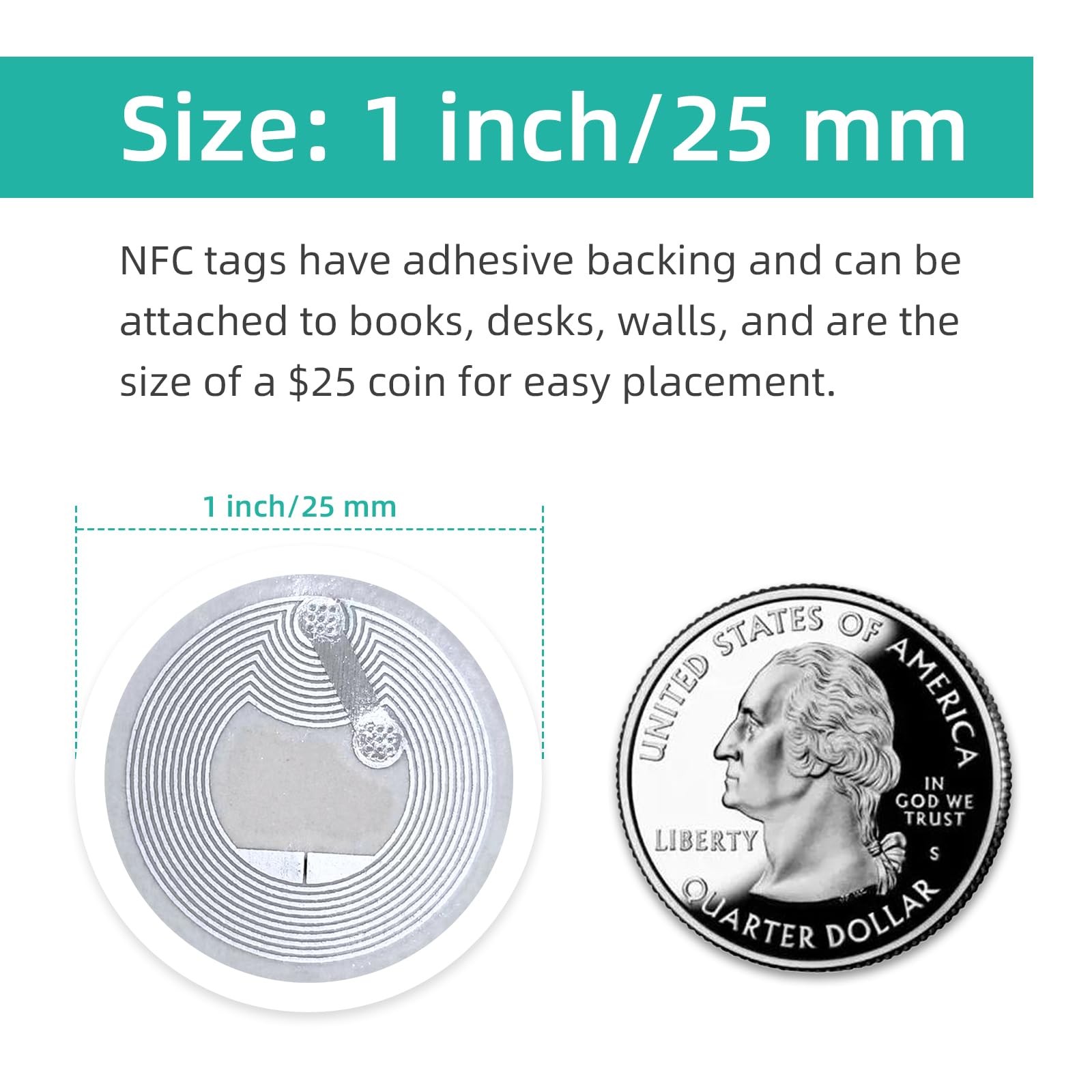 NFC Tags Sticker with Tag213 Blank Chips NFC Stickers Adhesive Labels RFID Ta...