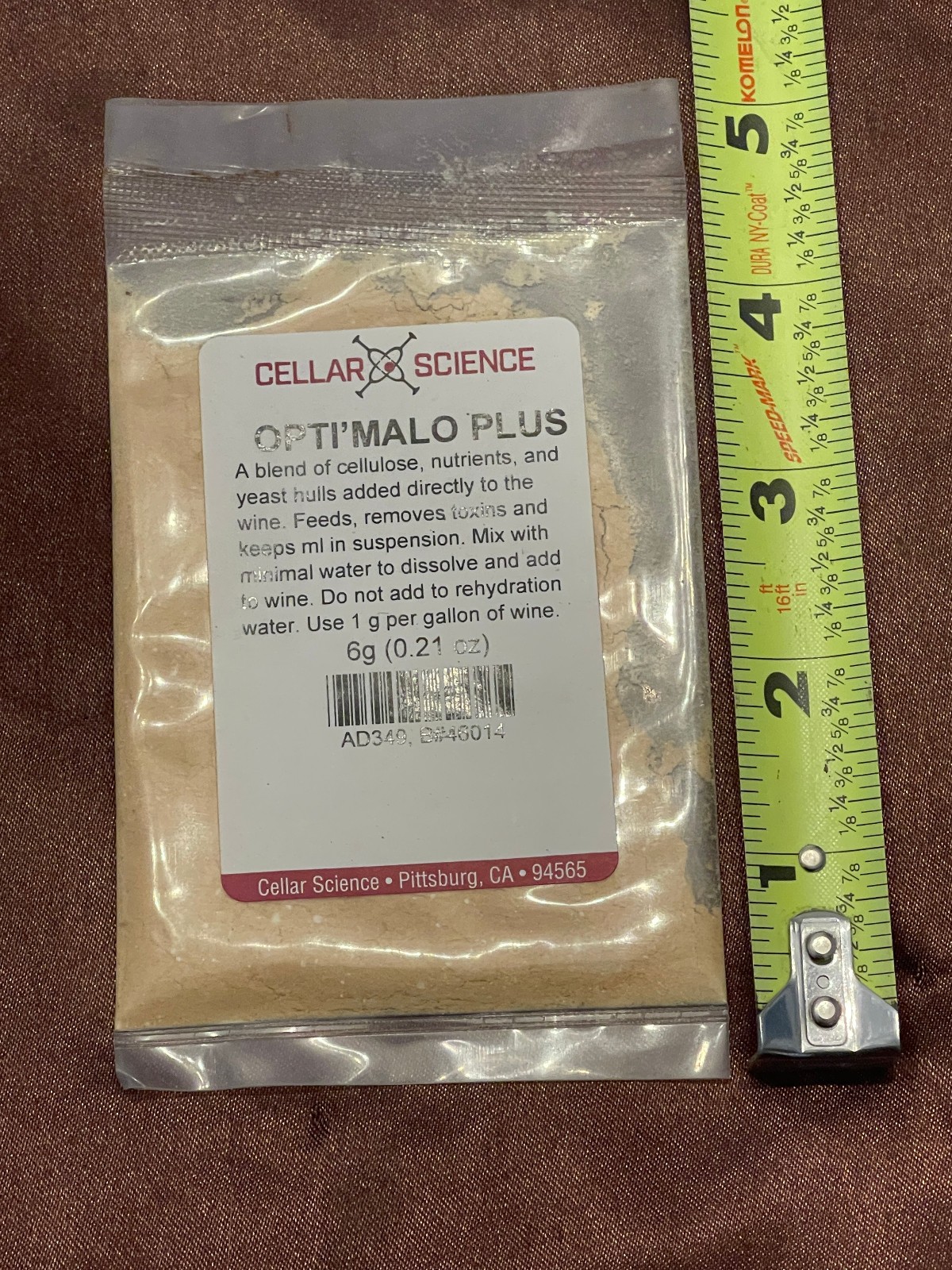 Opti’malo Plus Yeast Nutrient by Cellar Science 6 gram package