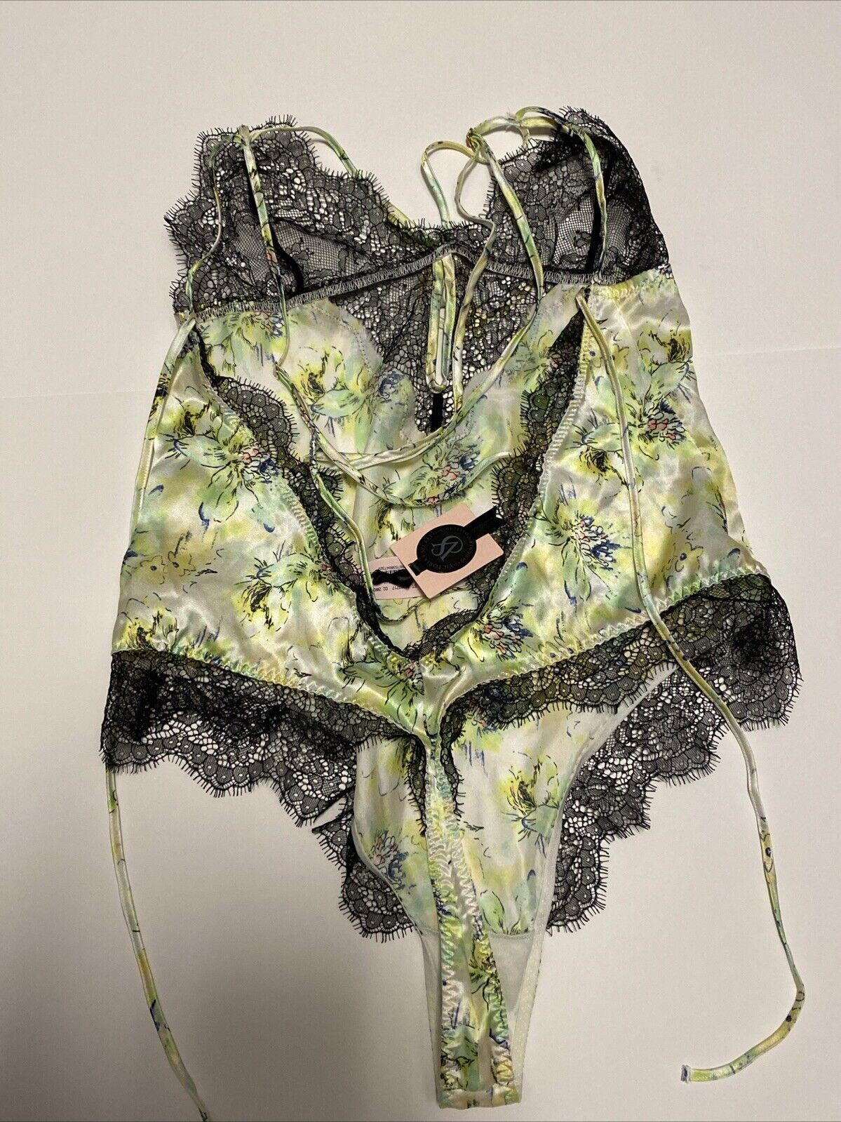 Victoria Secret Designer Collection Teddy Silk Satin Lace Small