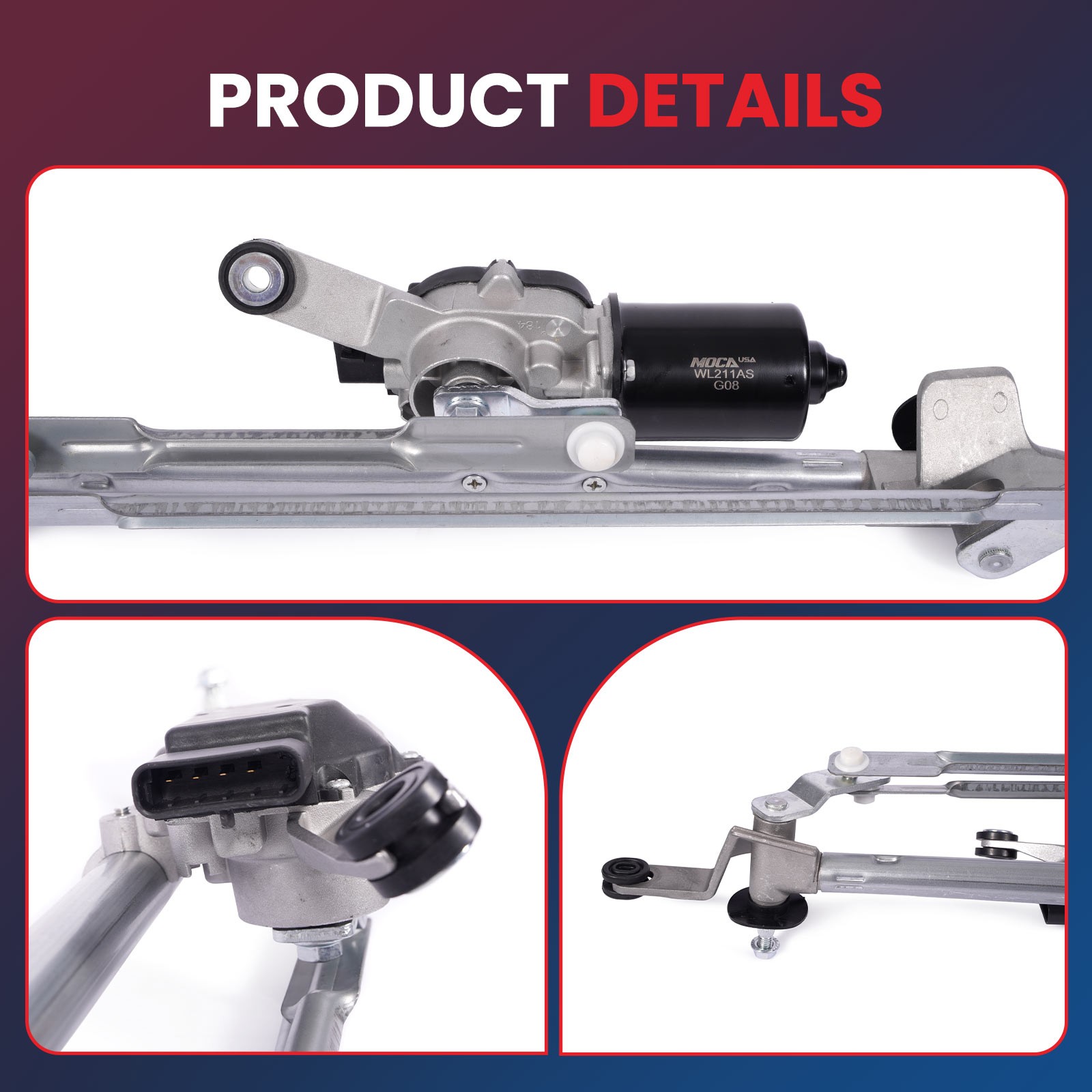 Front Wiper Linkage & Motor Assembly Fit 10-17 Chevrolet Equinox GMC Terrain