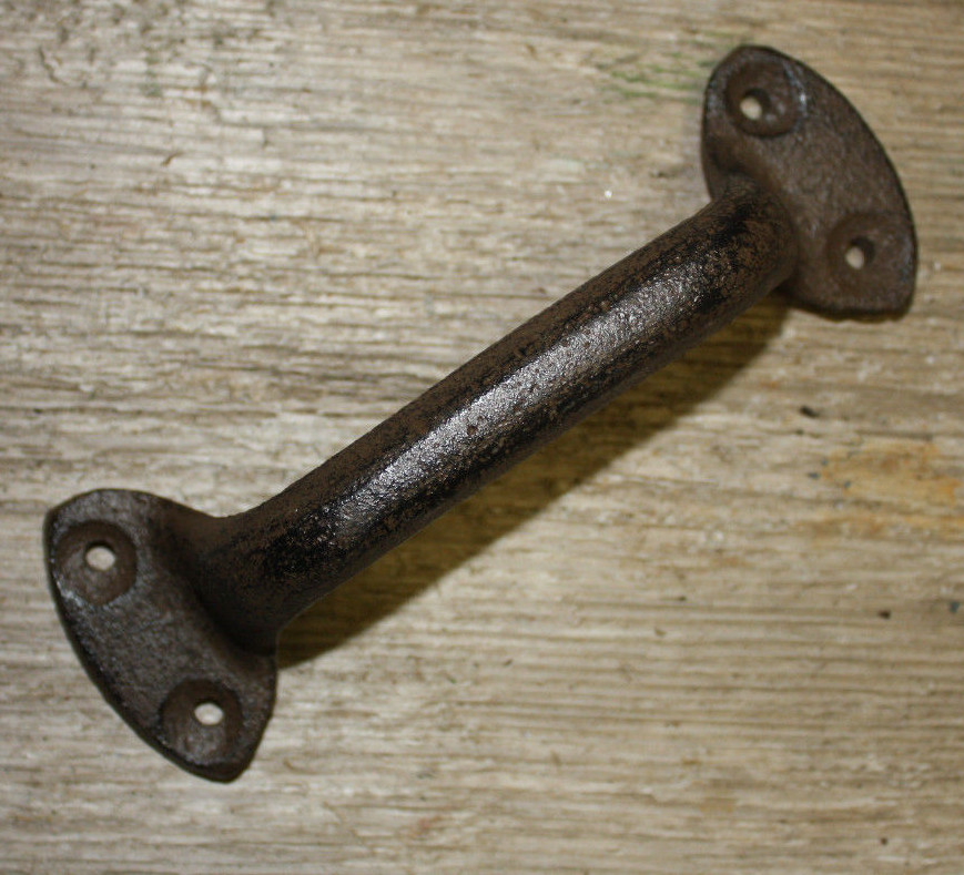 1 Cast Iron Antique Style RUSTIC Barn Handle, Gate Pull, Shed / Door Handles HD