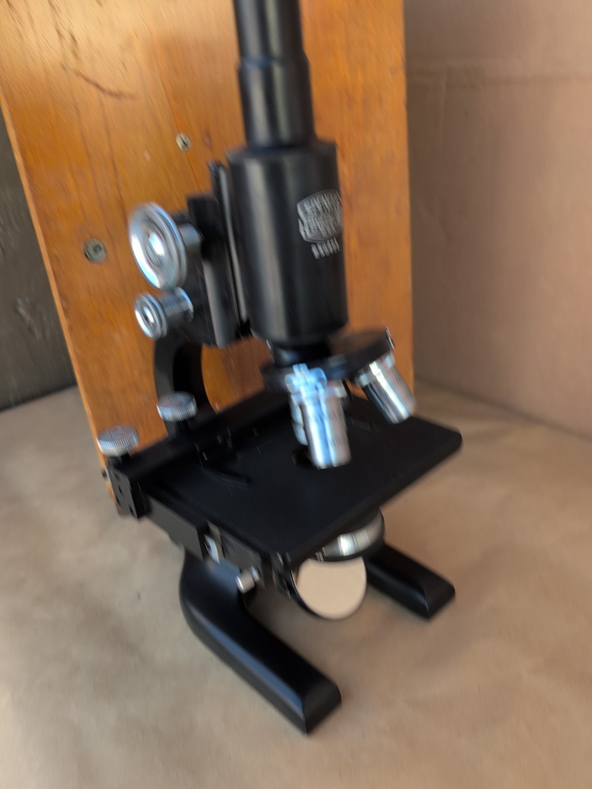 Vintage Spencer Microscope With Wooden Case No Key Buffalo USA