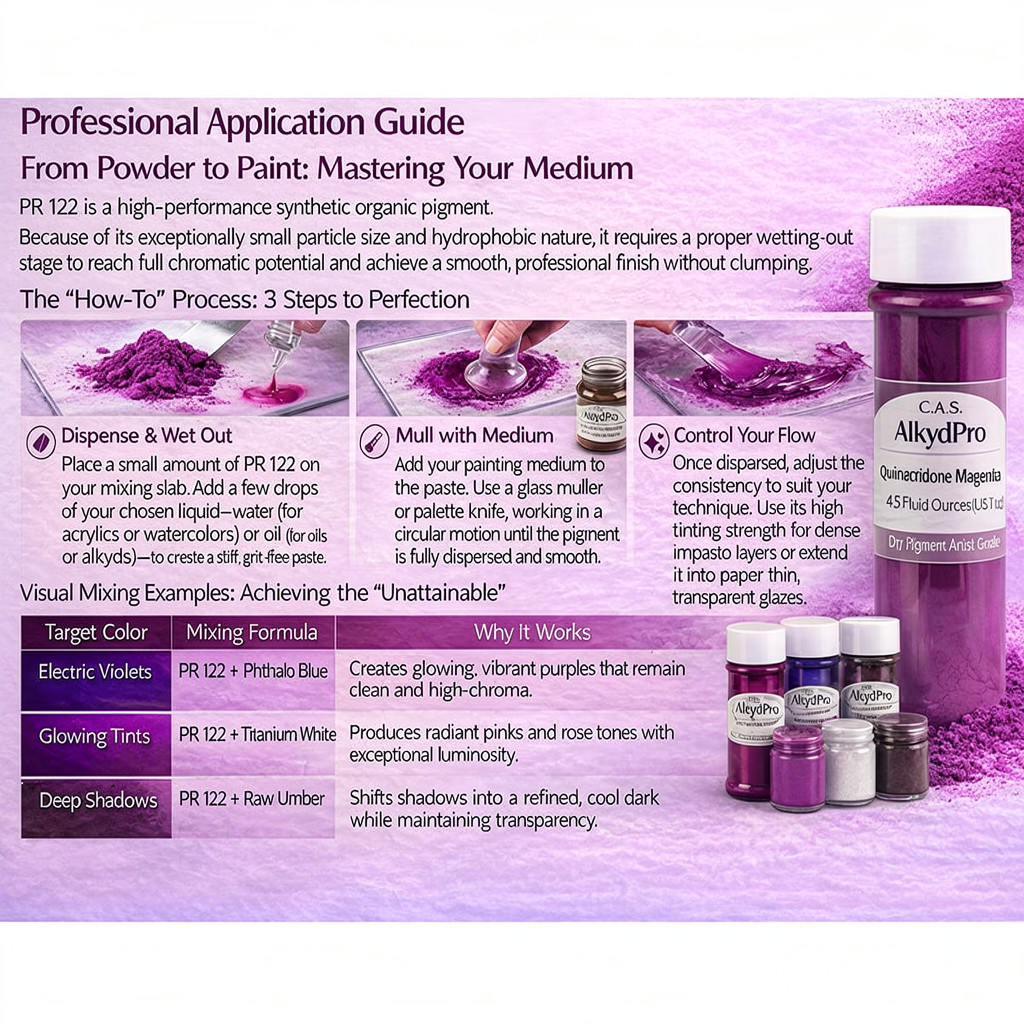 Yellow violet Sett Pigment Dry Powder set 10 x 50ml