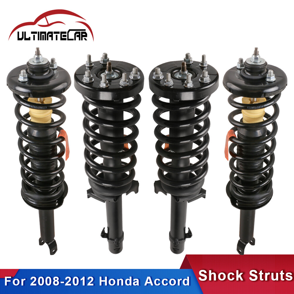 Set 4 Front+Rear Complete Shocks Struts For 2008-2012 Honda Accord 2.4L 3.5L