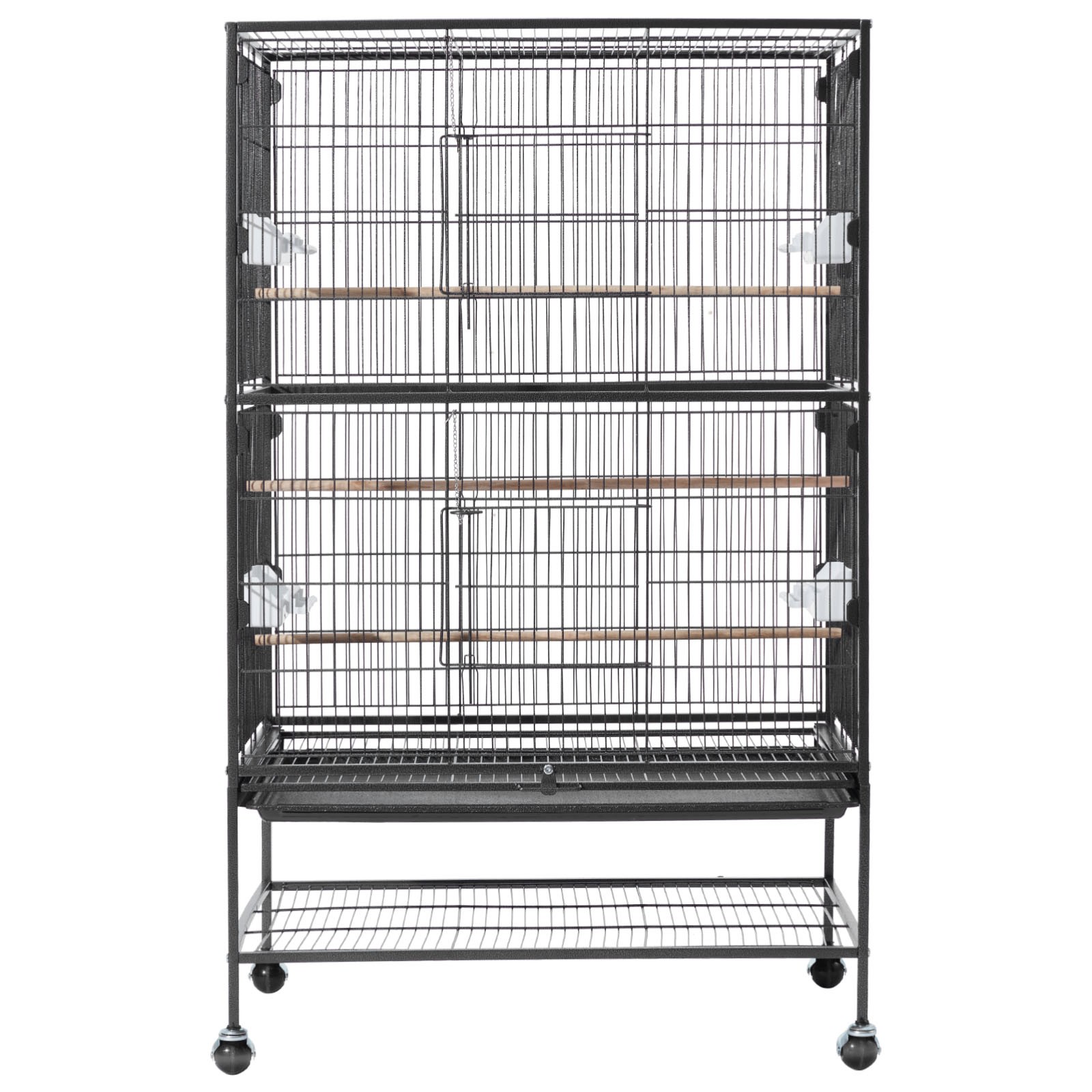 VEVOR Bird Cage Bird Flight Cage 31.5 x 20.5 x 52 inch Wrought Iron with Perches