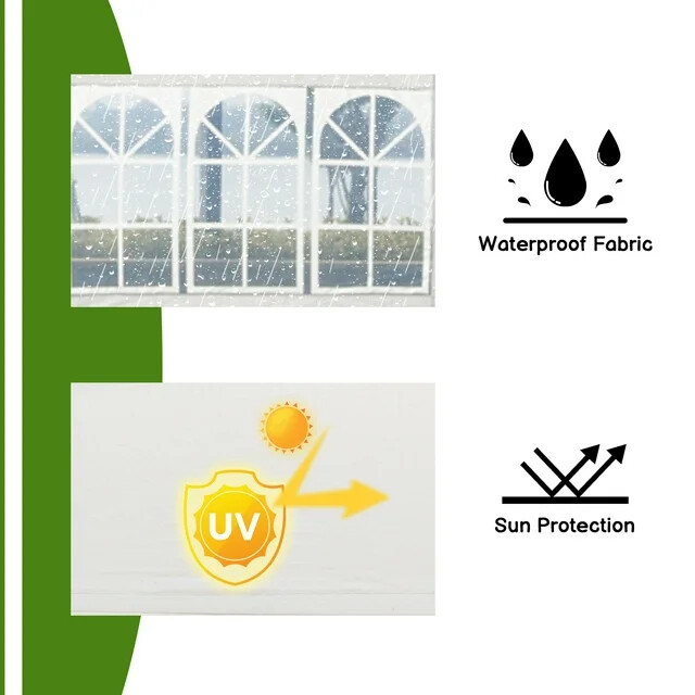 10'x30' Canopy Party Wedding Tent Outdoor Gazebo Pavilion Heavy Duty/Spiral Tube