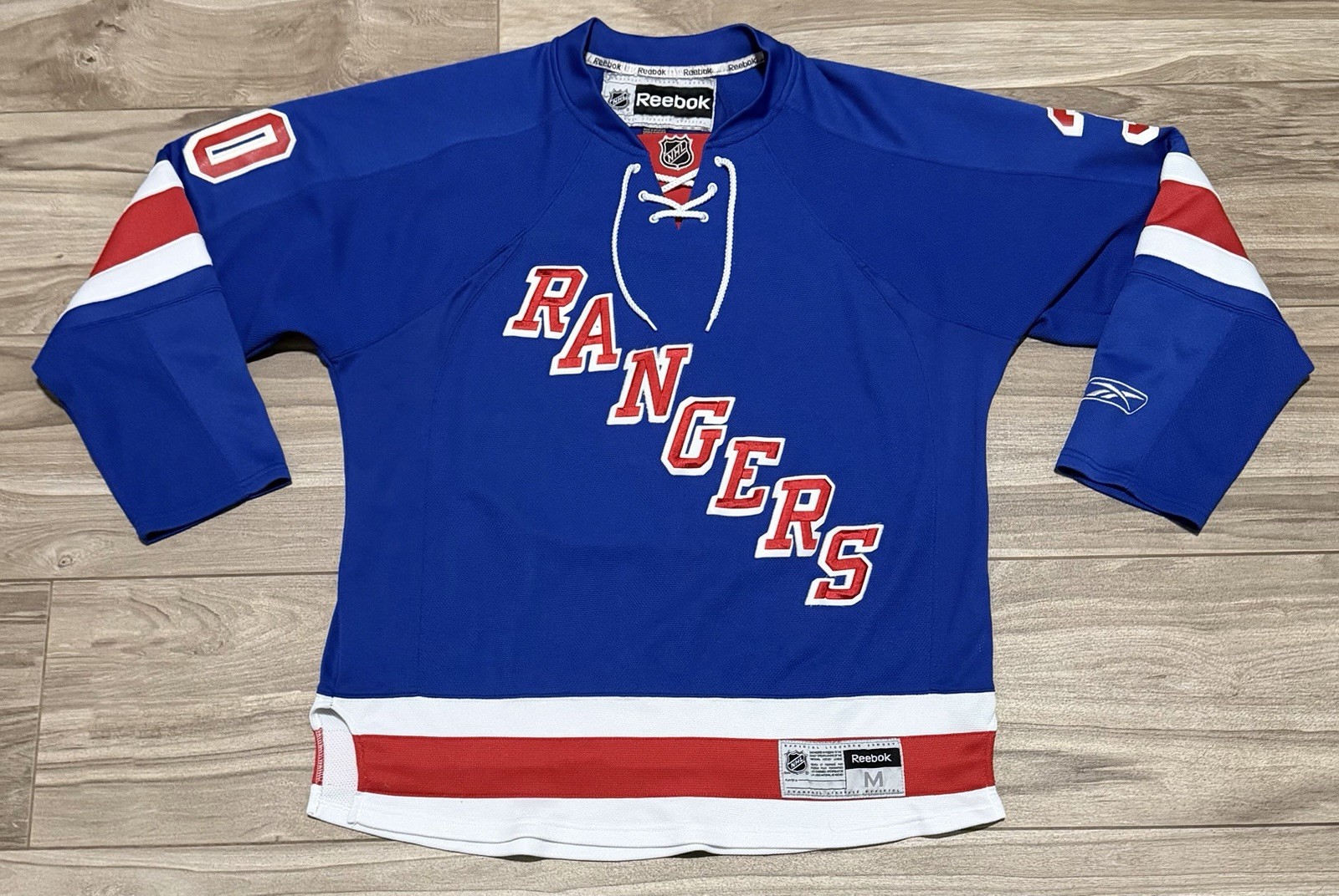 Size M - New York Rangers Henrik Lundqvist Reebok Replica Jersey Blue
