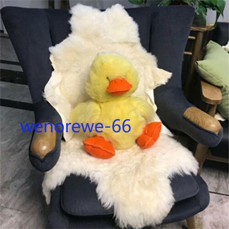 US STOCK 100% Genuine Sheepskin Fluffy Fur Rug 24"*39" Windward Natural Soft Mat