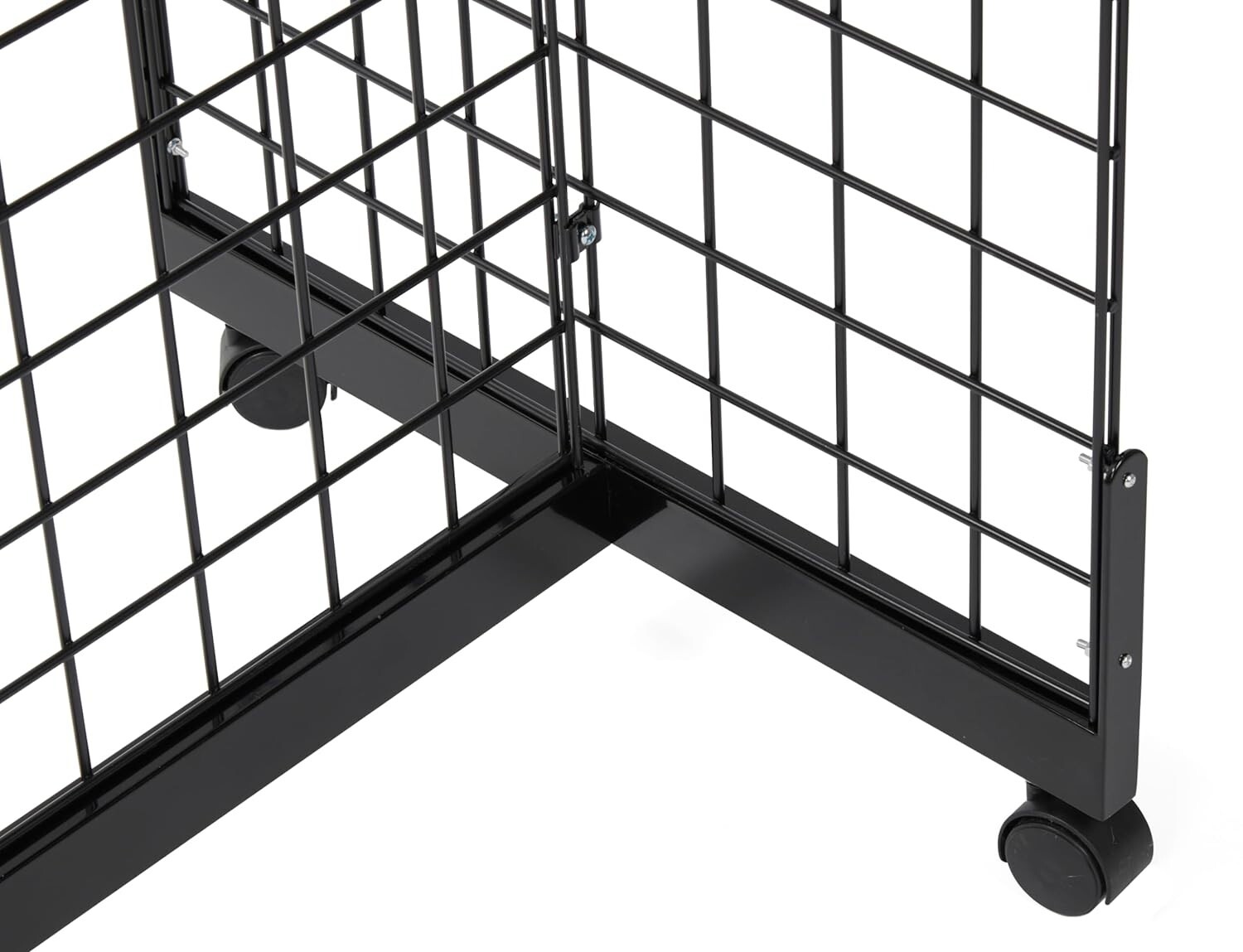 Black Grid Gondola Base Casters Use w Existing 3” on Center Wire Grid Panels