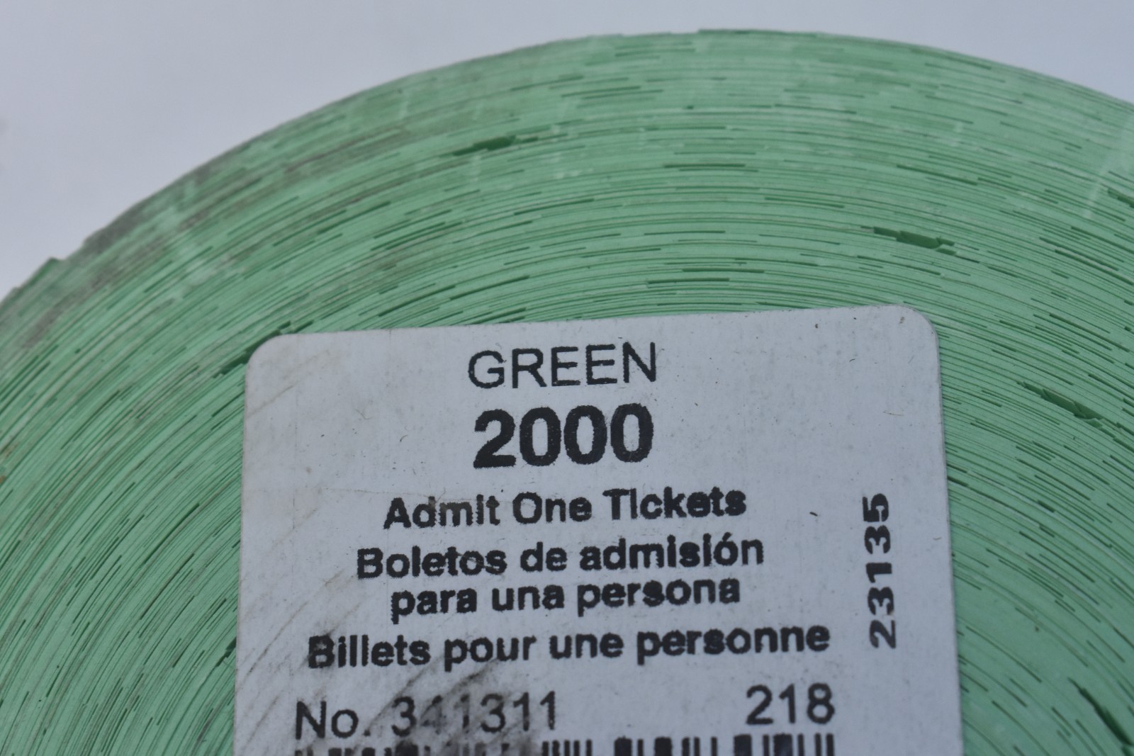 Amscan Admit One Tickets 2000 Tickets Green Blank Coupons Games Events Raffle