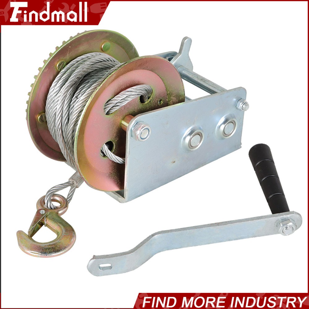 Findmall 3500 lbs Hand Winch With Cable For Trailer Winch Durable Hand Crank