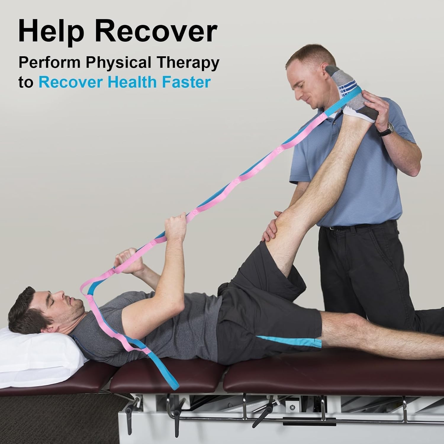 Versatile Yoga Strap with 10 Loops - 78.7 Inches for Stretching & Flexibility