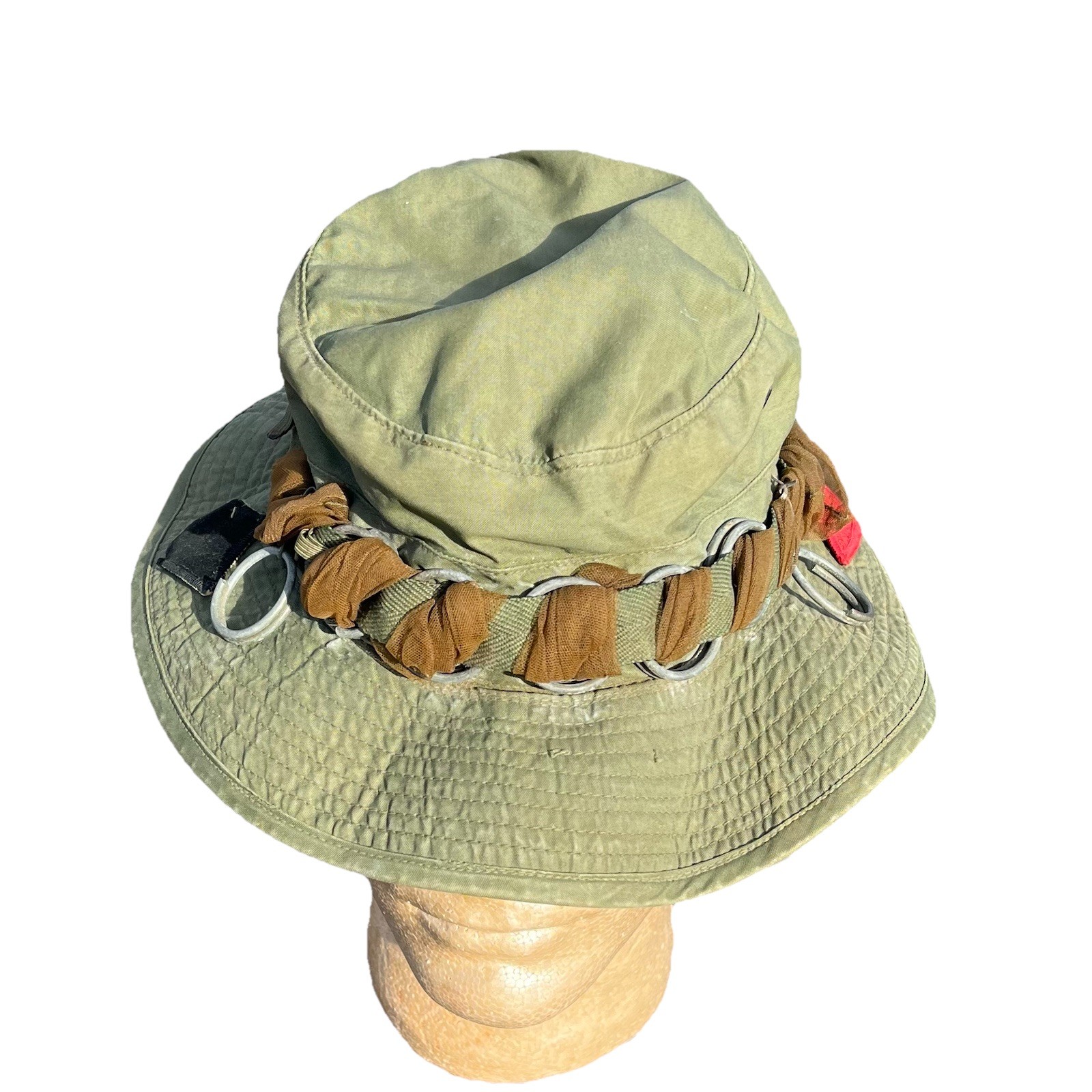 Vietnam War 5th Infantry Division Poplin Boonie Theatre Made Patch Grenade Pins