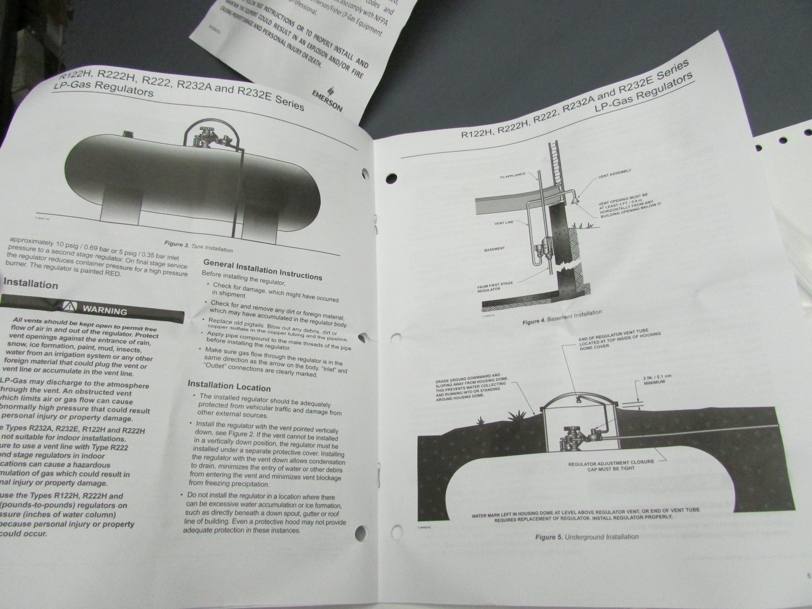 Emerson-Fisher 2-Stage LP Gas Propane Regulator Valves 550K BTU FPOL x 1/2" NPT