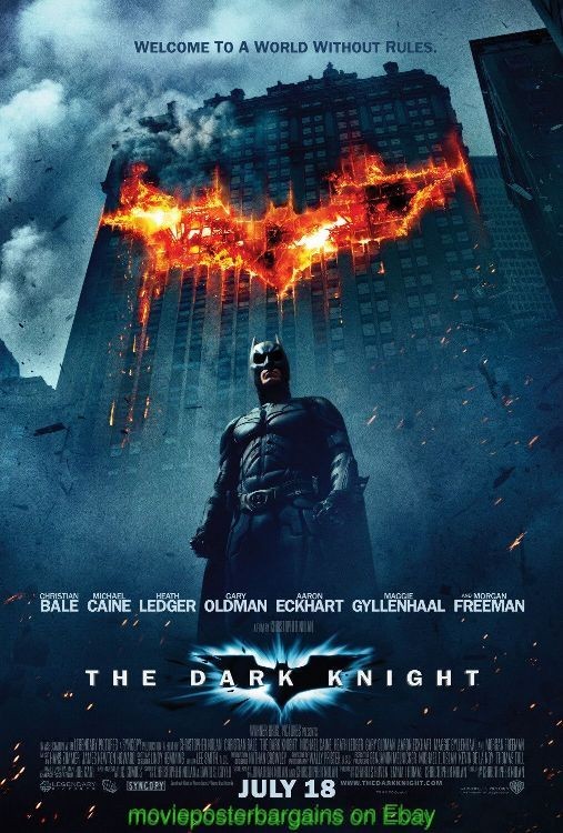 DARK KNIGHT MOVIE POSTER Original DS 27x40 CHRISTOPHER NOLAN Film CHRISTIAN BALE