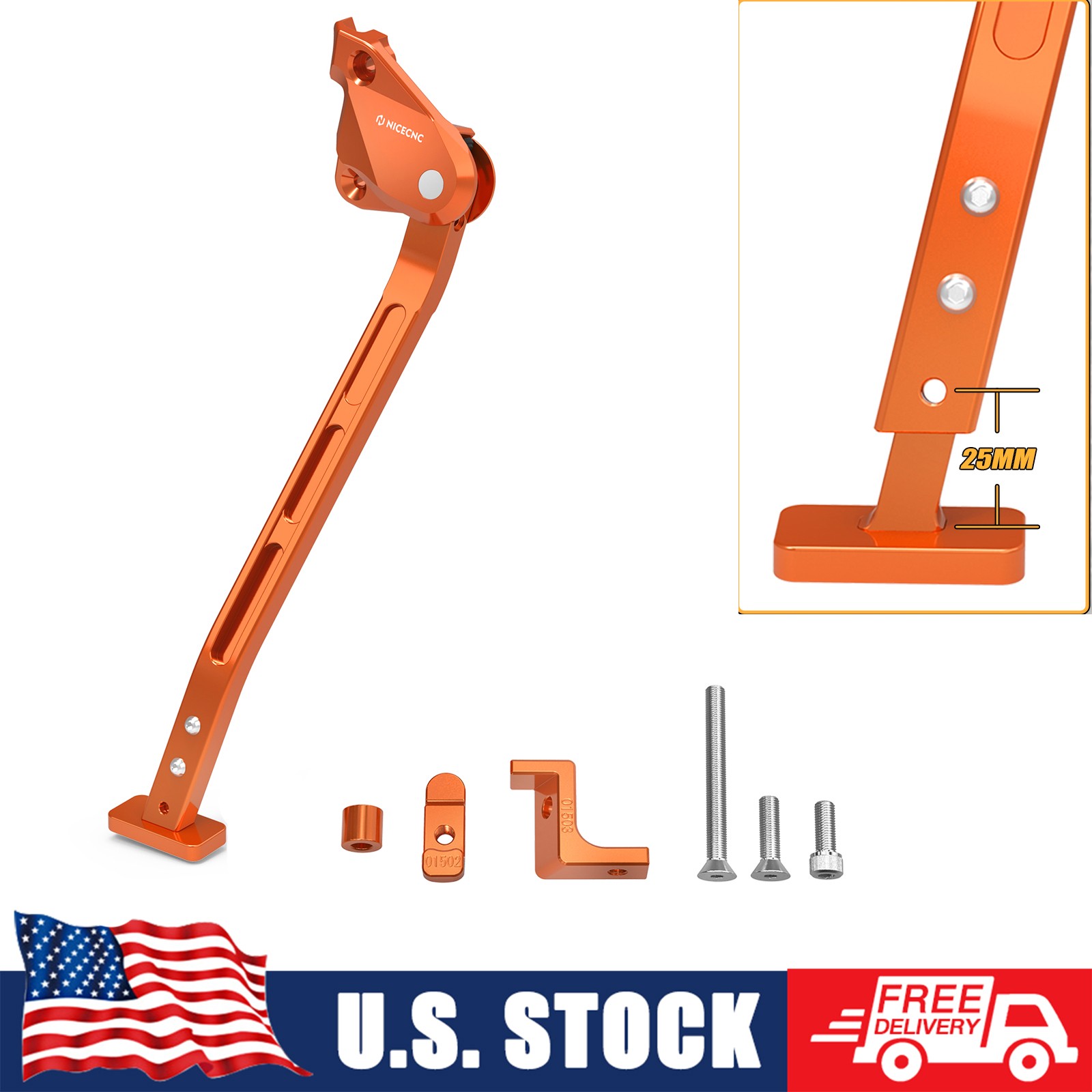 NICECNC Kickstand Side Stand For KTM 125 150 SX 250 350 450 SXF 2016-2025