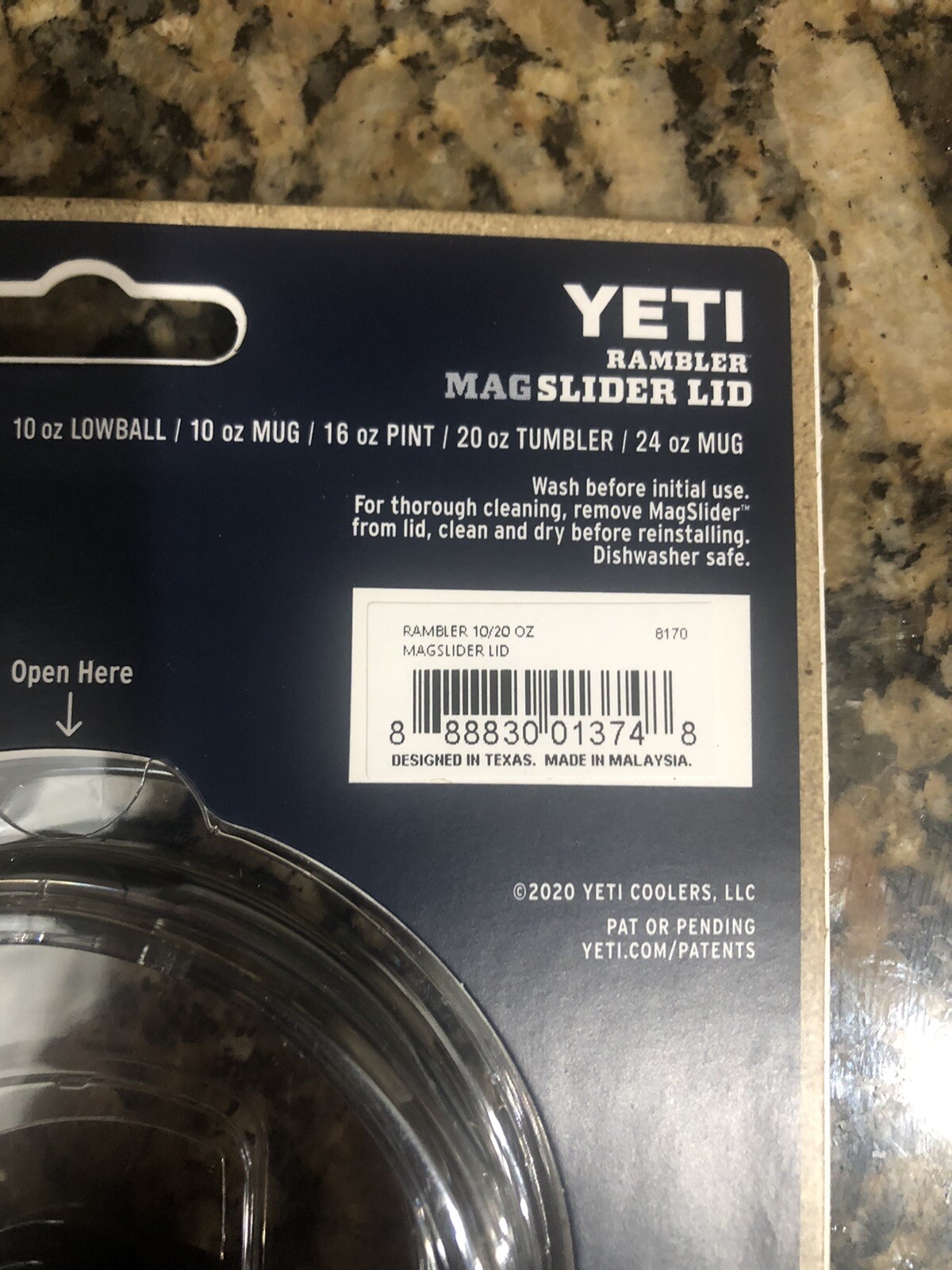 Yeti Rambler MagSlider Lid 10oz Lowball/ 20oz Tumbler Authentic (Brand New)