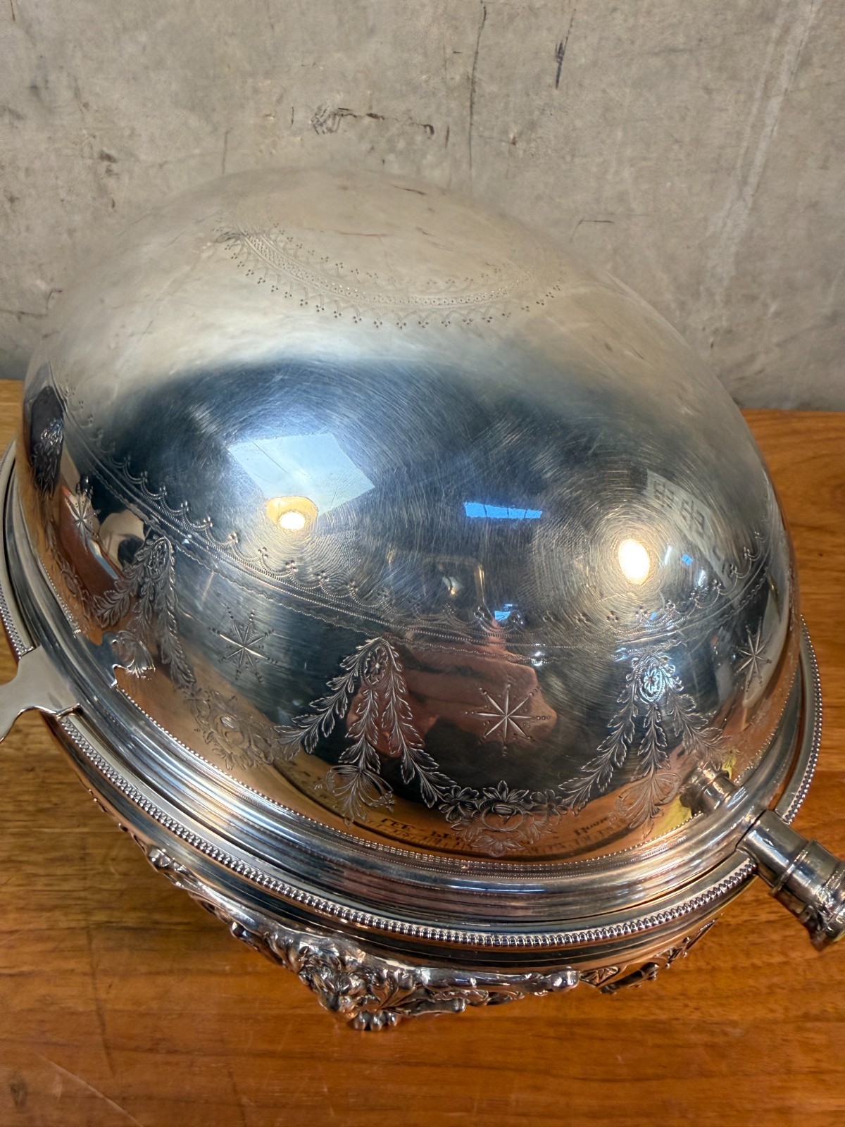 Antique Elkington & Co Silver Plate Roll Top Dome 12069 Victorian circa 1880s