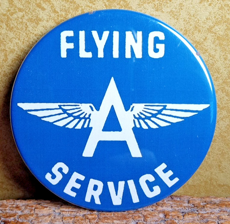 Flying  A  Service  Gas & Oil  steel Drink Coaster made in the "USA" ...