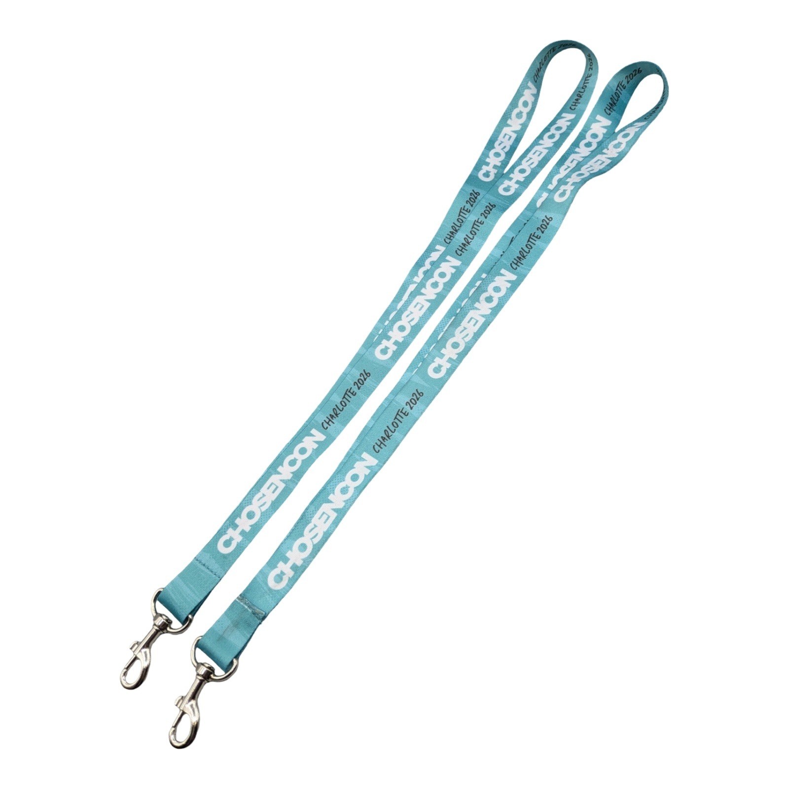 ChosenCon Charlotte 2024 Teal Blue Lanyards Set of 2 The Chosen Merchandise