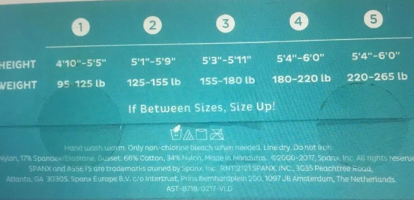 Spanx Assests Size ( 5 )1X Sensational Shaper Mid Thigh Black NWT