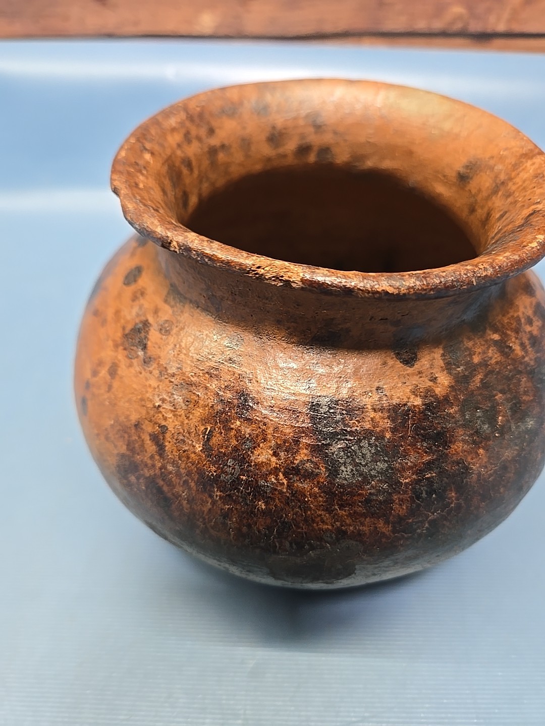 Antique Native American Indian Olla Pine Pitch Water Pot-- Navajo?