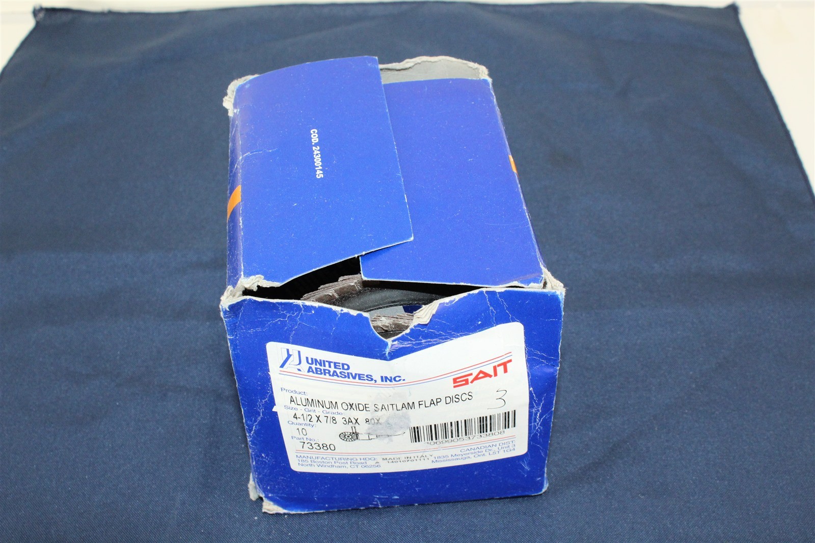 United Abrasives/SAIT 73380 4-1/2 by 7/8 3AX 80X SAITlam Flap Disc, 10-Pack