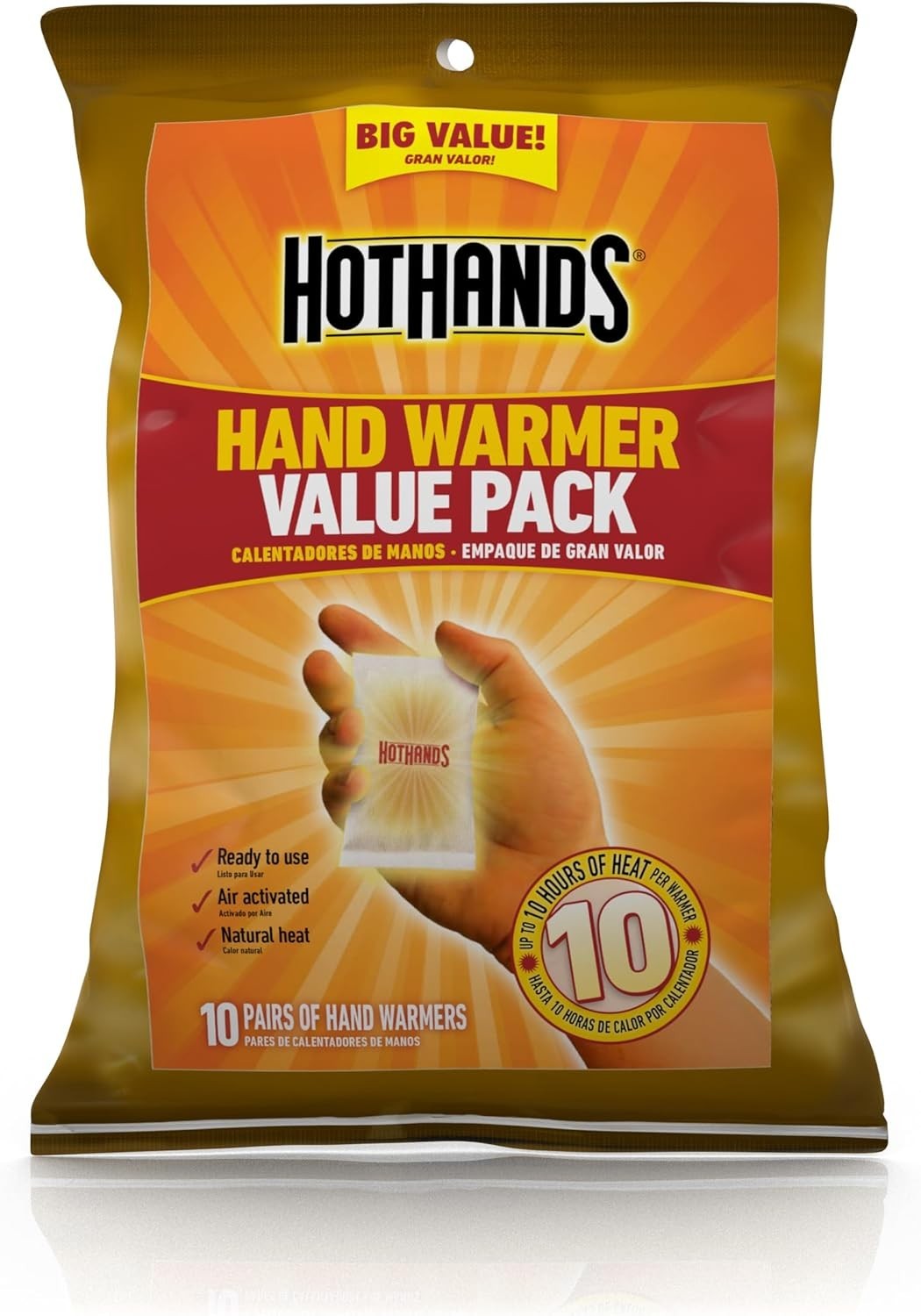 HotHands Hand Warmers Value Pack 10 Count Long Lasting Heat