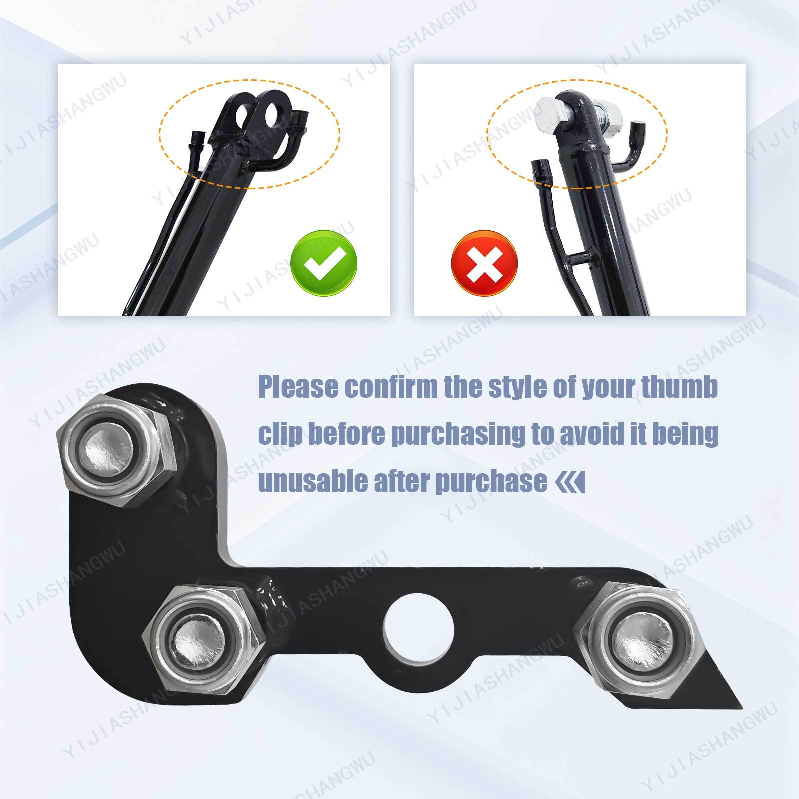 Single L-shaped bracket，FOR Mini Excavator Three Holes Hydraulic Clip Thumb