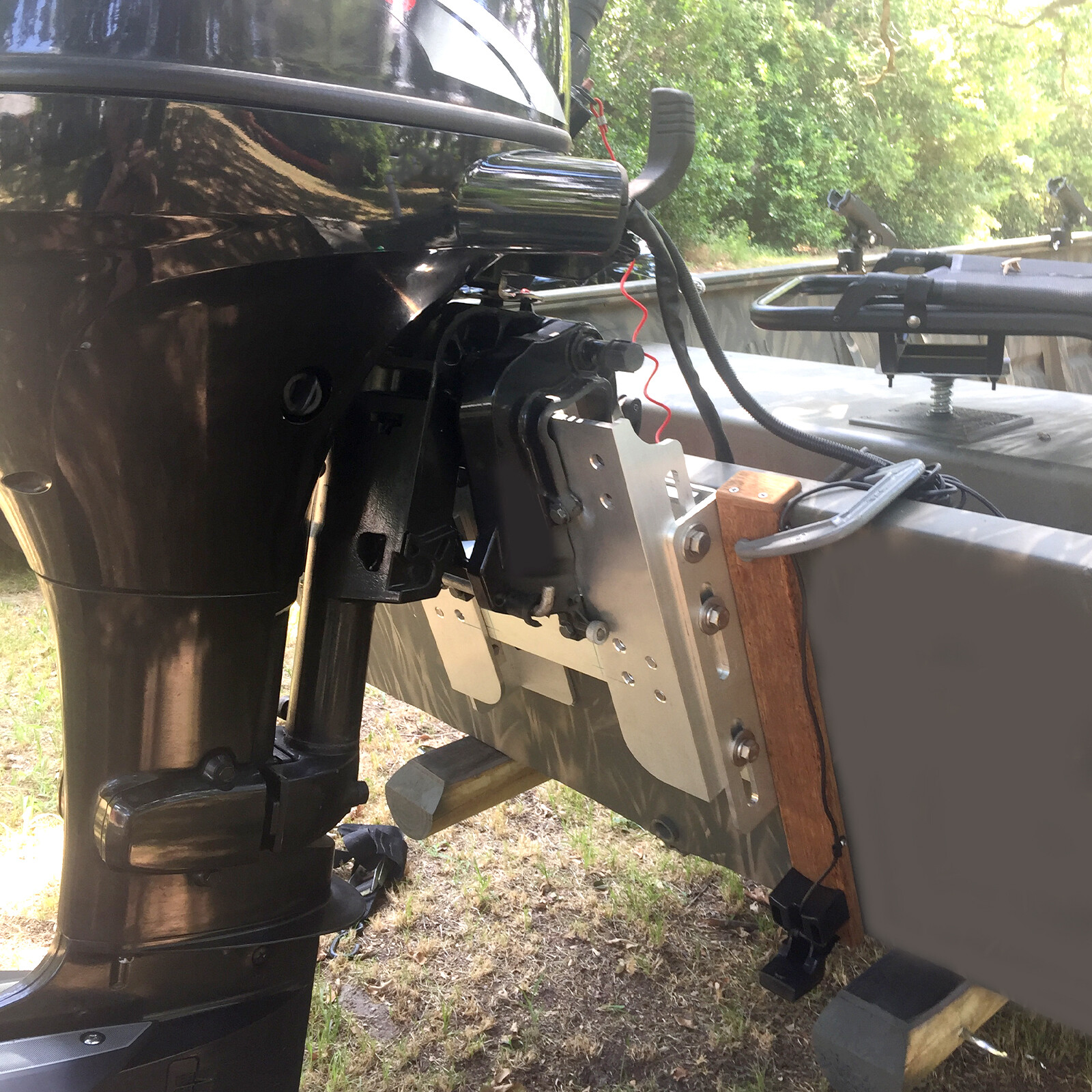 Adjustable 4'' Outboard Boat Aluminum Jack Plate Tool Silver