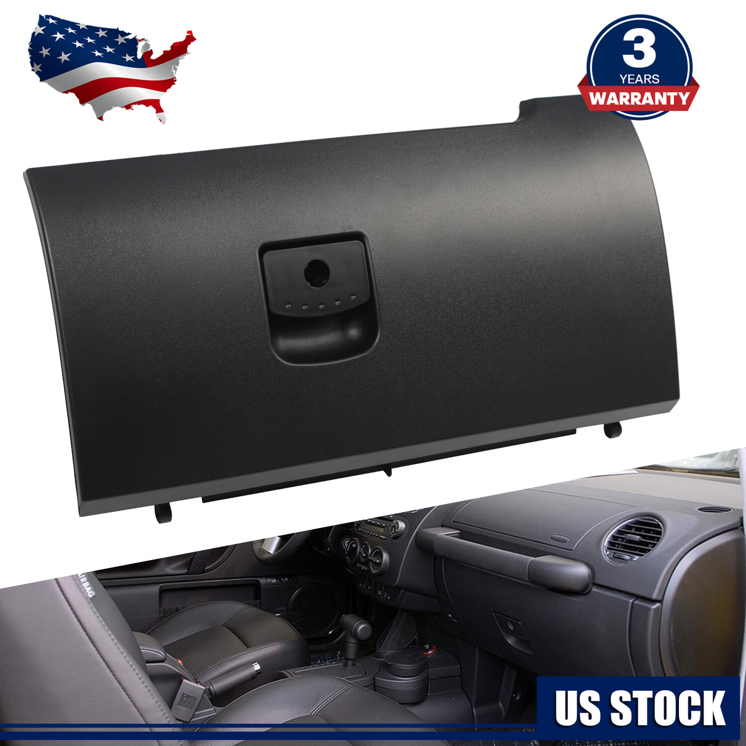 Black Glove Box Door Lid 1C1880247R 1C1880300G For Volkswagen Beetle 2003-2010