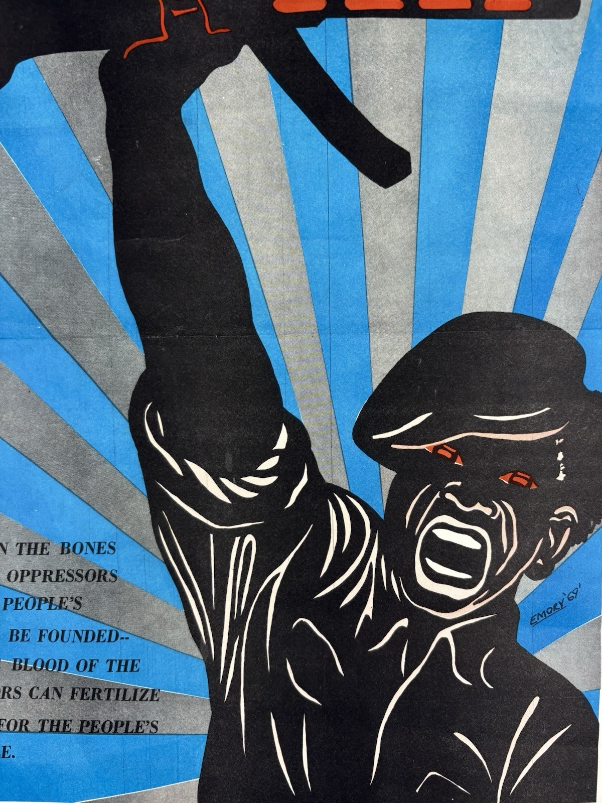 BLACK PANTHER PARTY Political Poster 1969 BPP Emory Douglas OPPRESSORS BLOOD
