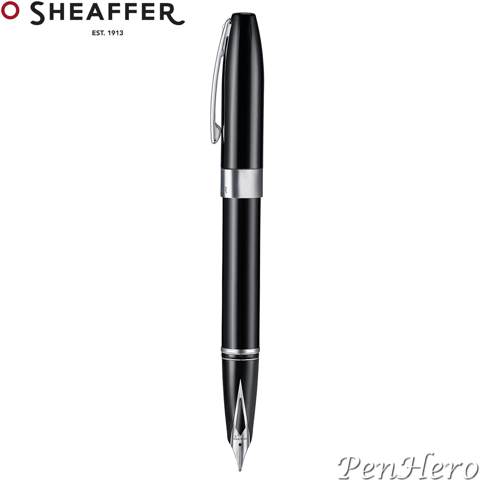 Sheaffer Legacy Glossy Black Fountain Pen Medium with FREE Leather Pouch