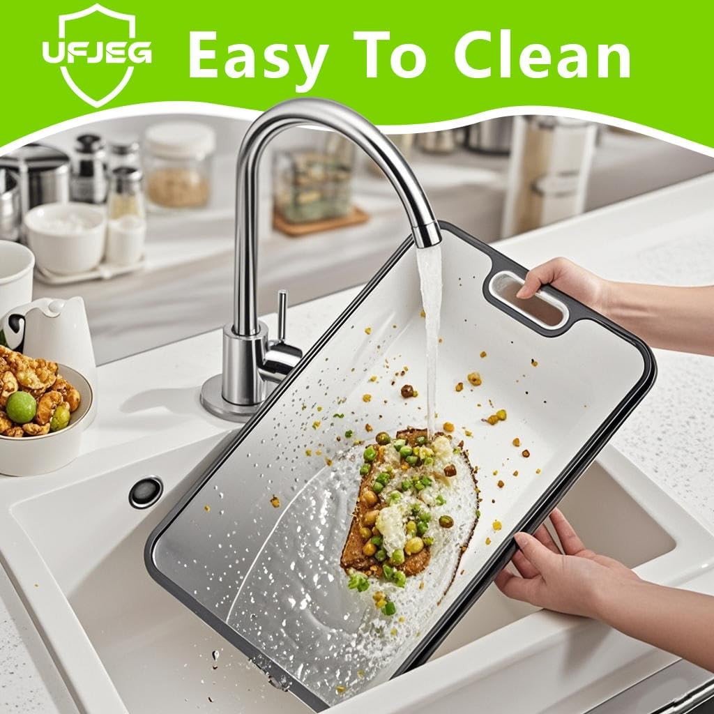 Titanium Cutting Board for Kitchen, Cutting Board Double Sided Food Grade, Pure